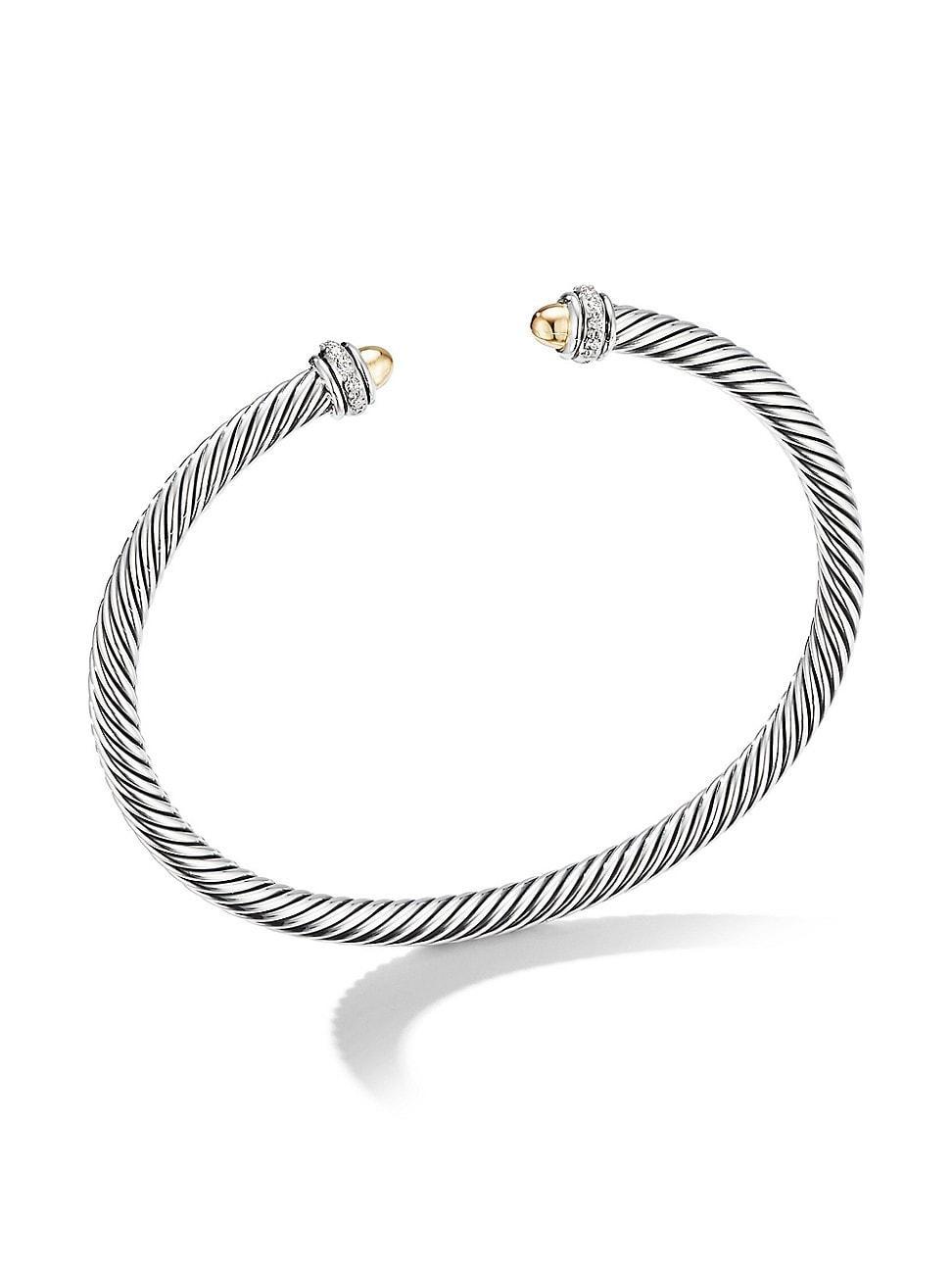 Cable Bracelet w/ 18k Gold & Diamond Product Image