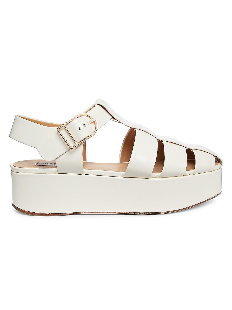 Mila Leather Platform Fisherman Sandals Product Image