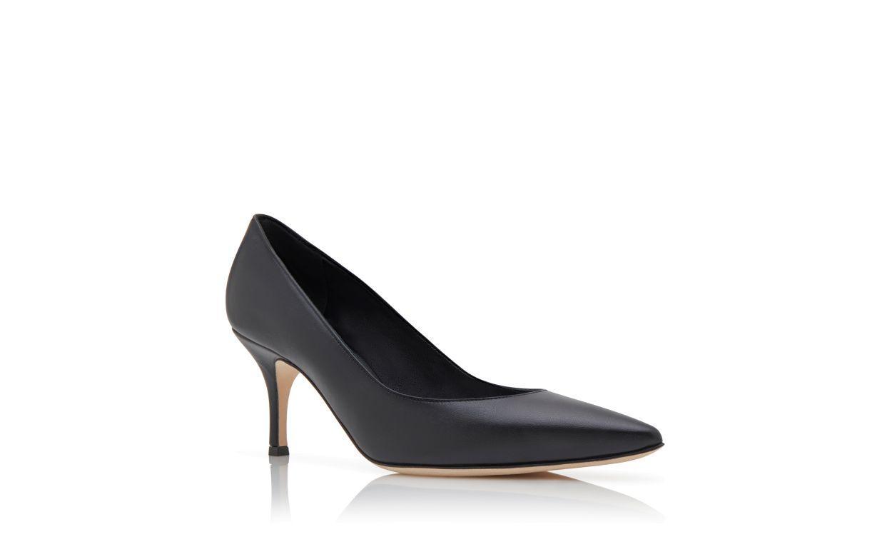 KIETTA Black Nappa Leather Pointed Toe Pumps Product Image