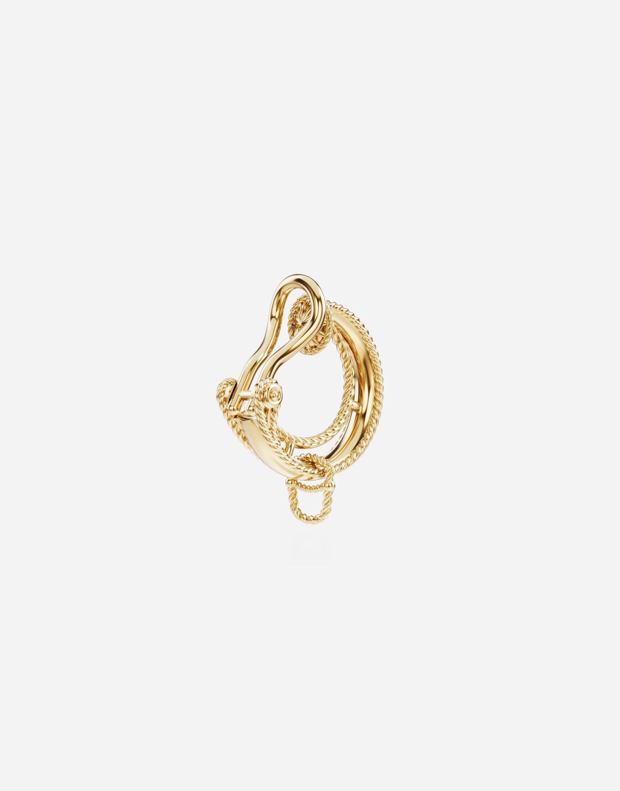 DOLCE & GABBANA Rainbow Alphabet Clip-on Earring In Yellow 18kt Gold Product Image