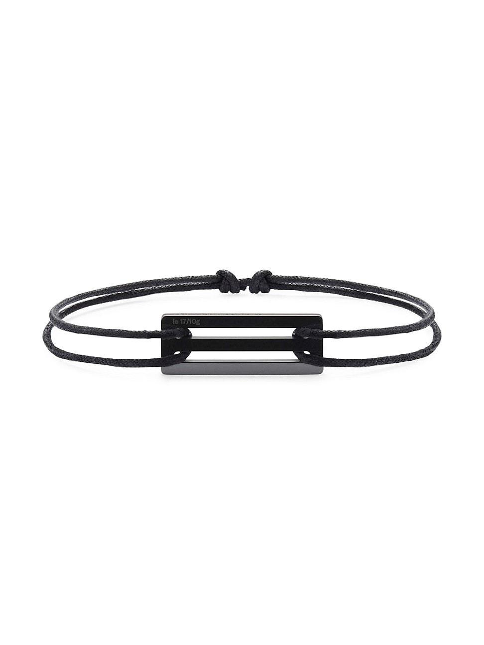 Mens Unisex 1.7G Ceramic Black Cord Bracelet Product Image