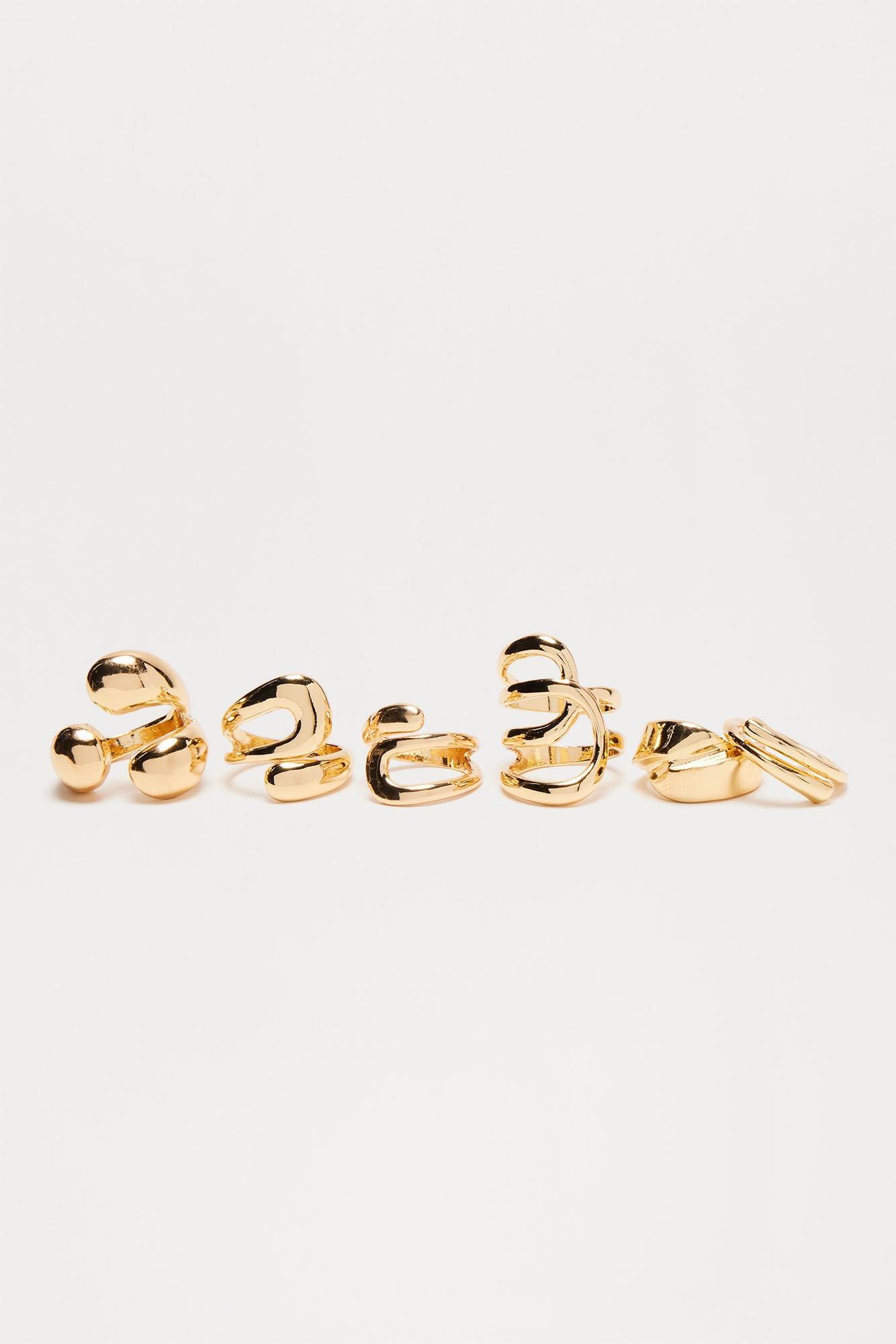 Lost Your Chance 6 Piece Ring Set  - Gold Product Image