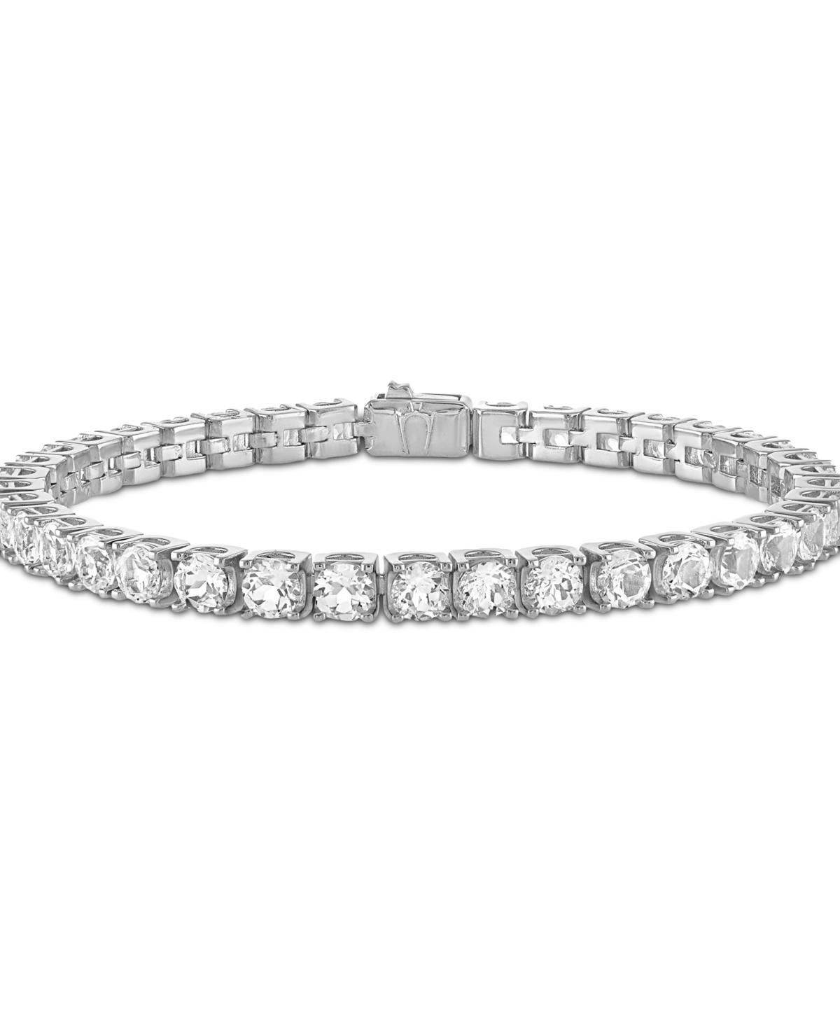 Bulova Mens White Topaz Icon Tennis Bracelet (1/10 ct. t.w.) in Sterling Silver Product Image