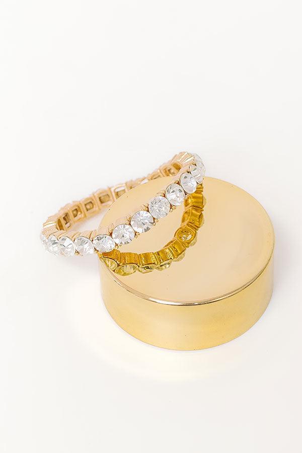 All The Sparkles Stretch Bracelet in Clear Product Image