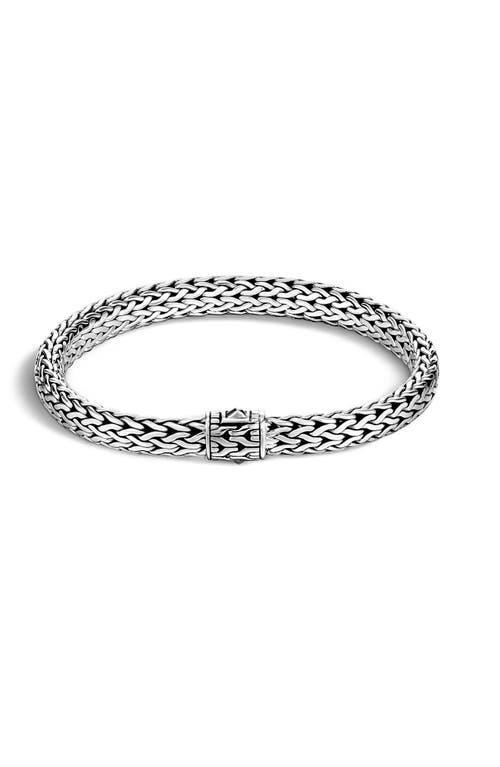 Womens Classic Chain Sterling Silver Bracelet Product Image