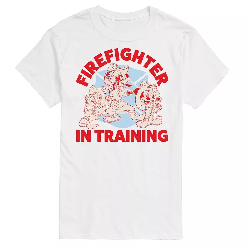 Disney's Mickey Mouse & Friends Men's Firefighter In Training Graphic Tee, Size: XL, White Product Image