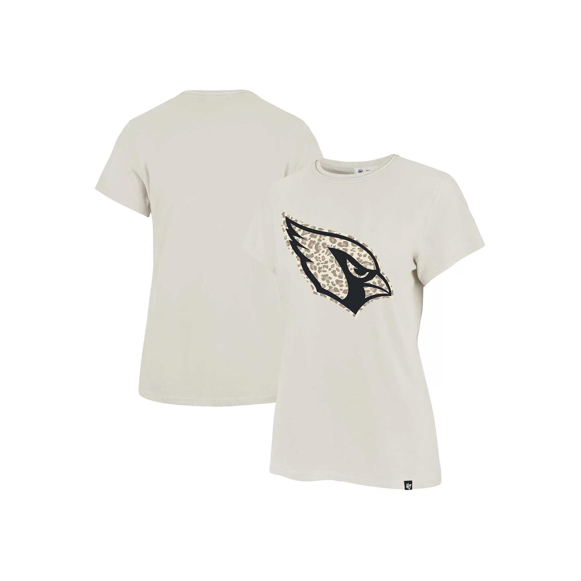 Women's '47 Cream Arizona Cardinals Panthera Frankie T-Shirt, Size: Small, Beige Product Image