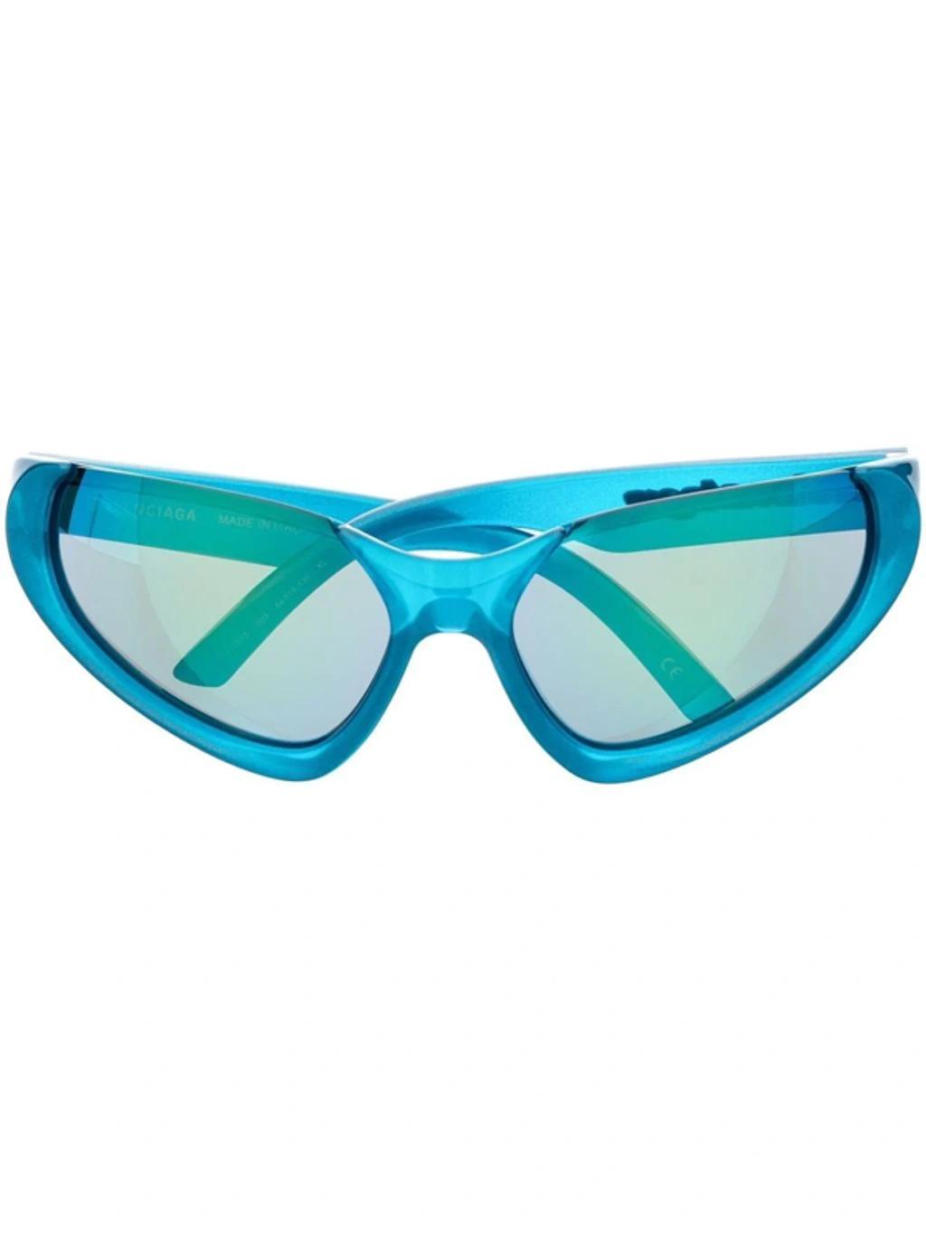 BALENCIAGA Xpander Cat-eye Frame Sunglasses In Blue Product Image