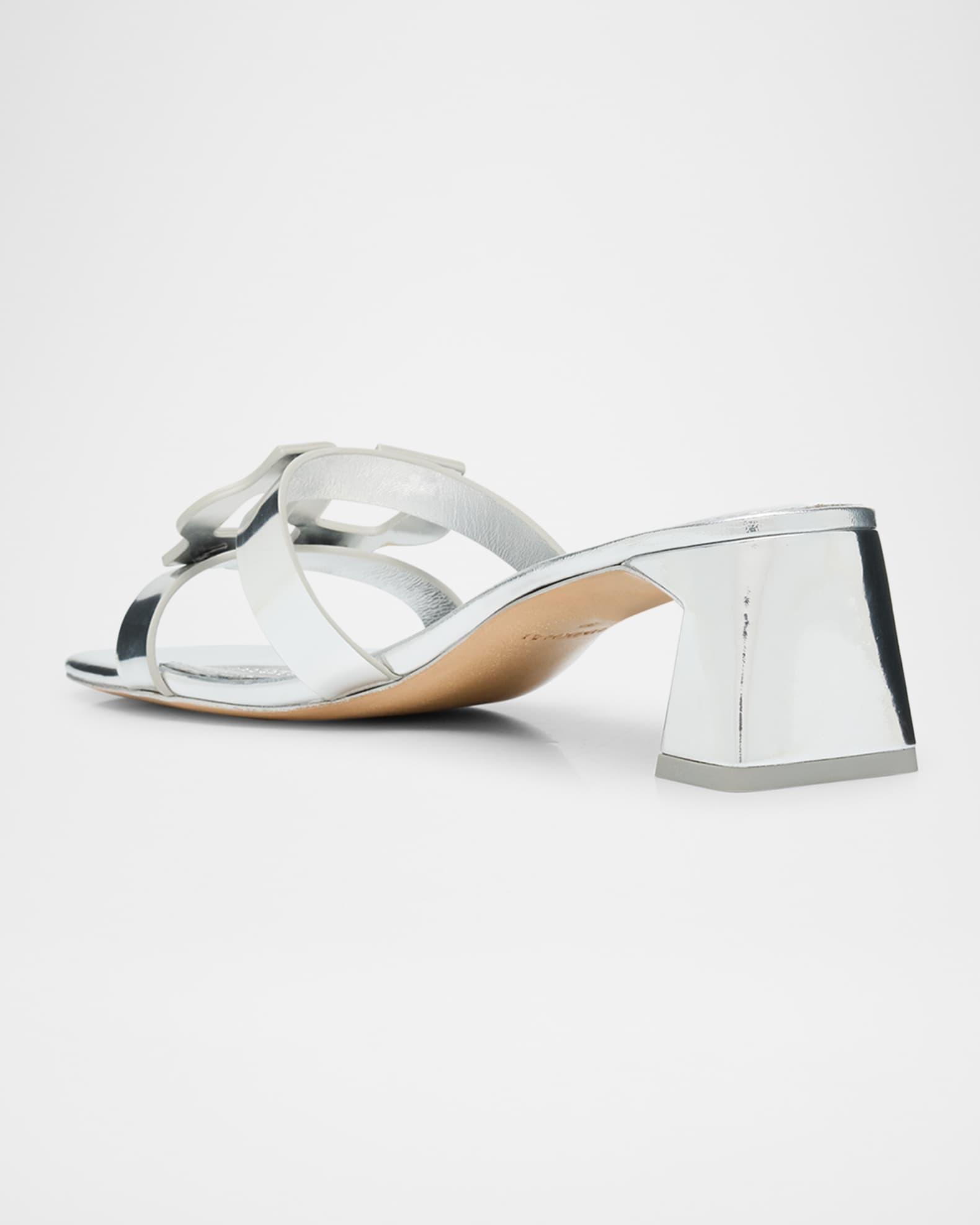Metallic Monogram Mule Sandals Product Image