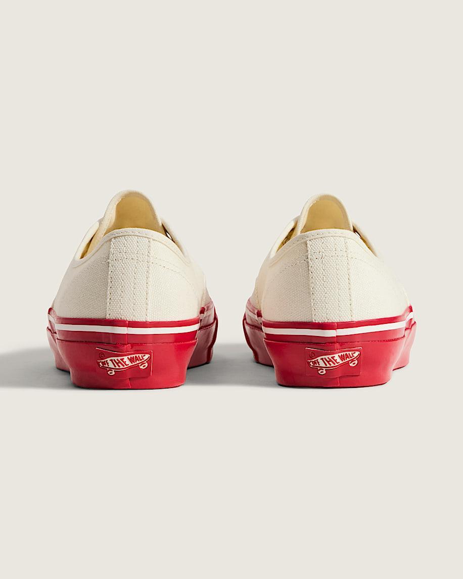 Premium Authentic Duck Canvas Shoe in White / Red| Vans US Product Image
