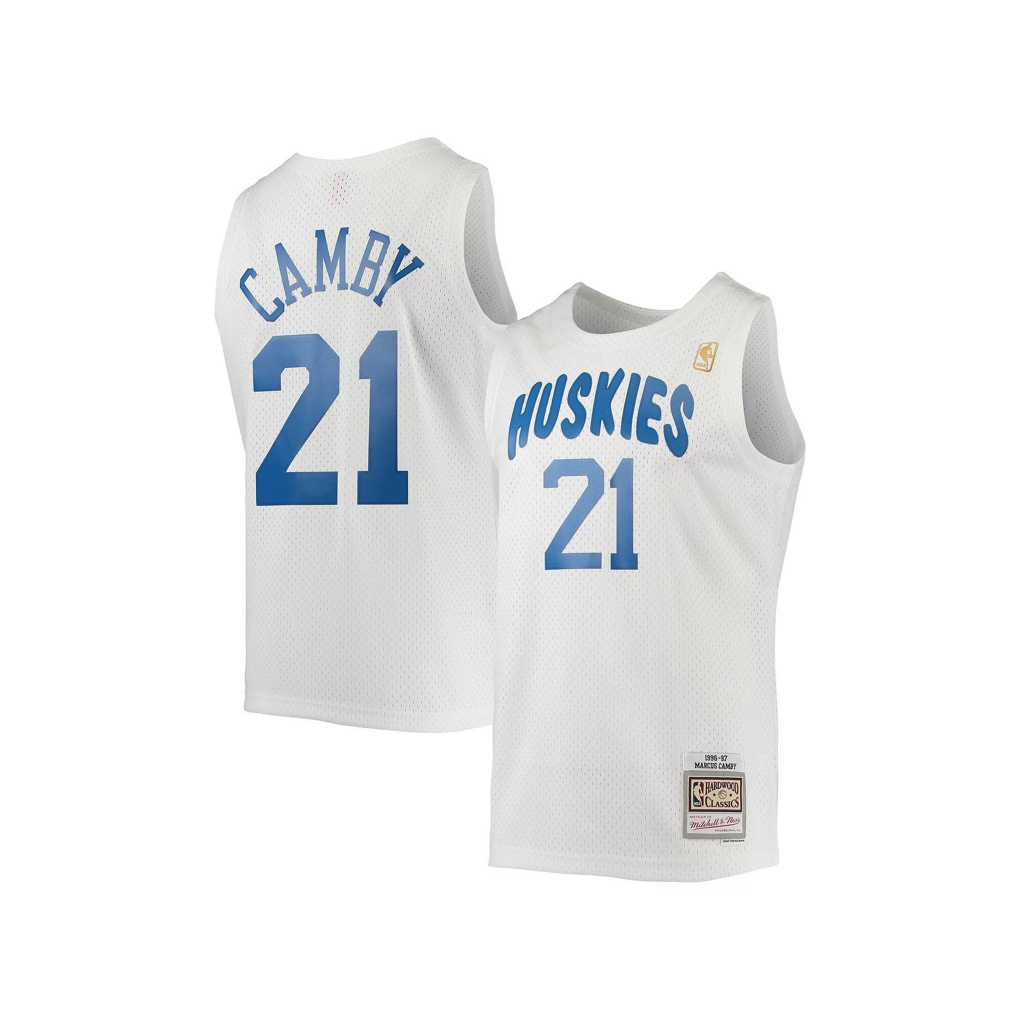 Men's Mitchell & Ness Marcus Camby White Toronto Raptors 1996-97 Hardwood Classics Swingman Jersey, Size: Small, Rpt White Product Image