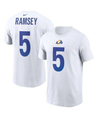 Mens Nike Jalen Ramsey White Los Angeles Rams Player Name Number T-shirt Product Image