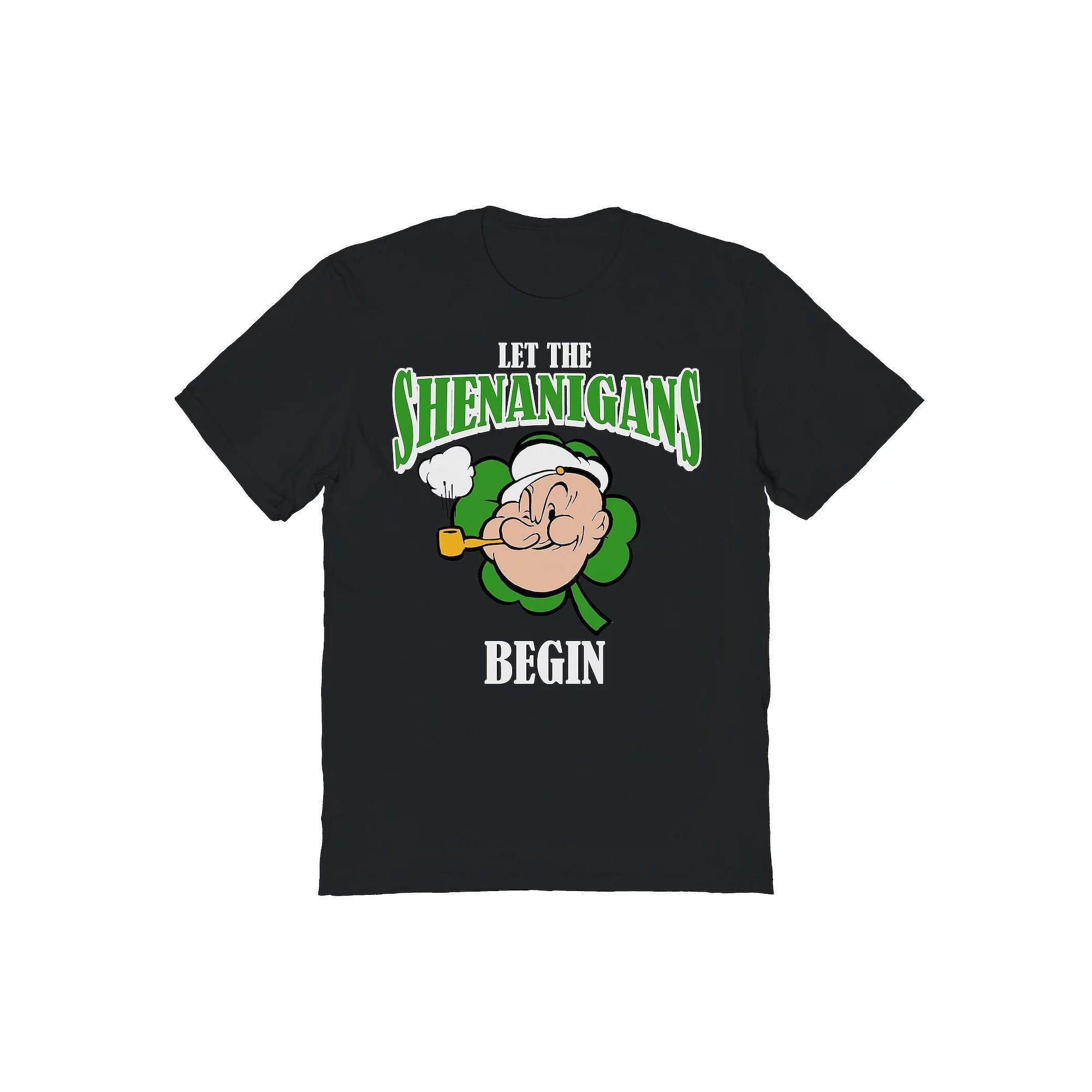 Men's Let The Shenanigans Begin Graphic Tee, Size: Large, Black Product Image