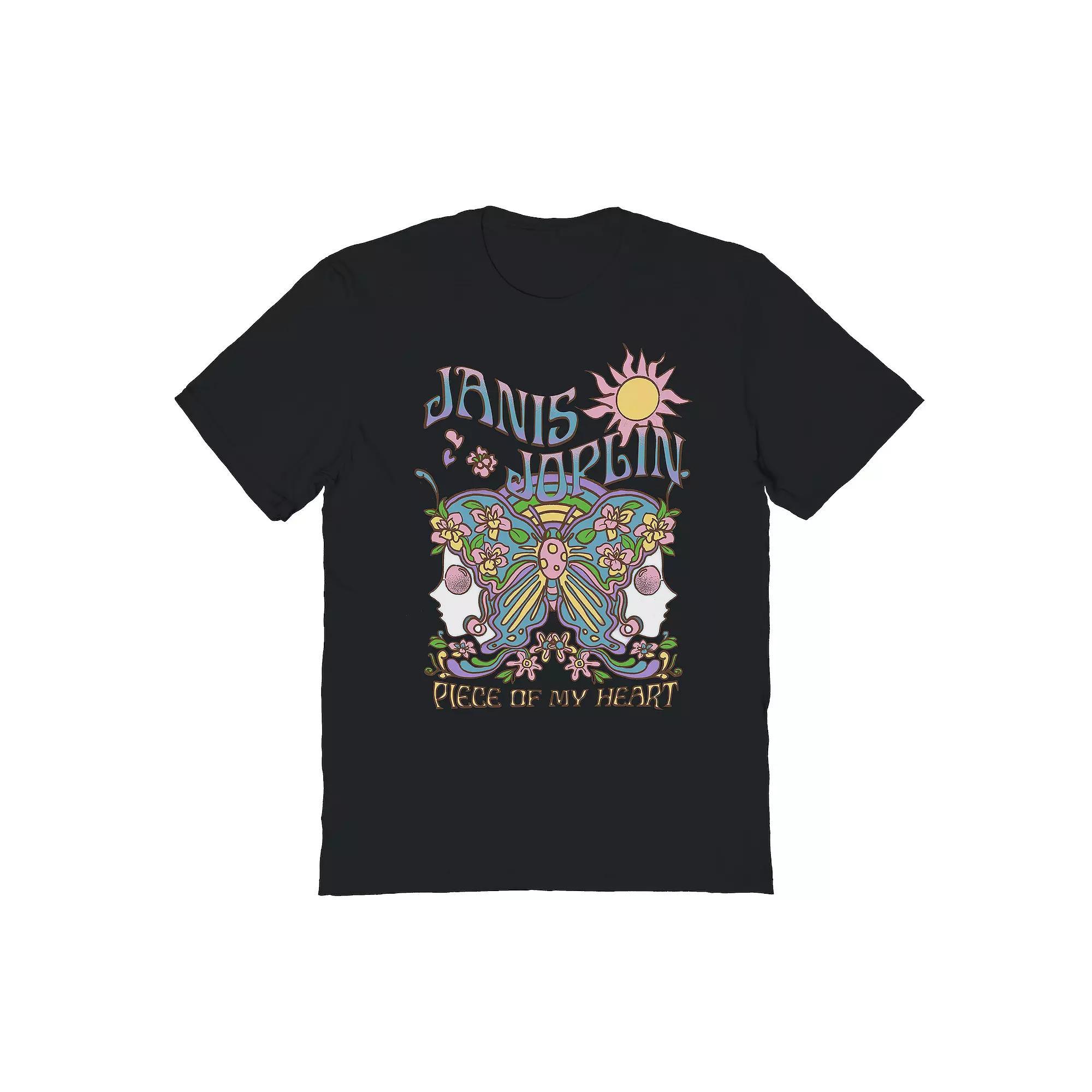 Men's Janis Heart Graphic Tee, Size: Medium, Black Product Image