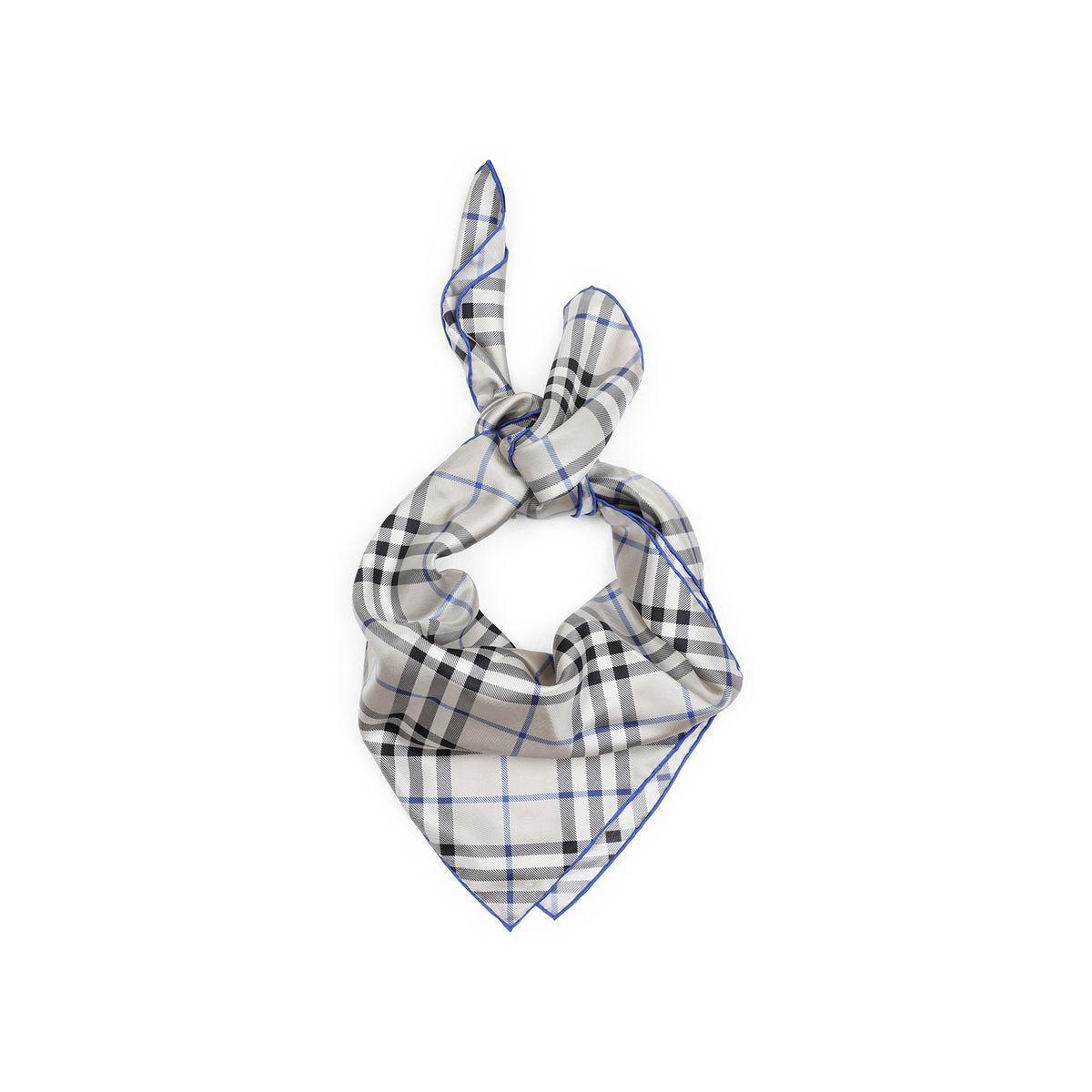 BURBERRY Silk Scarf In Grey Product Image