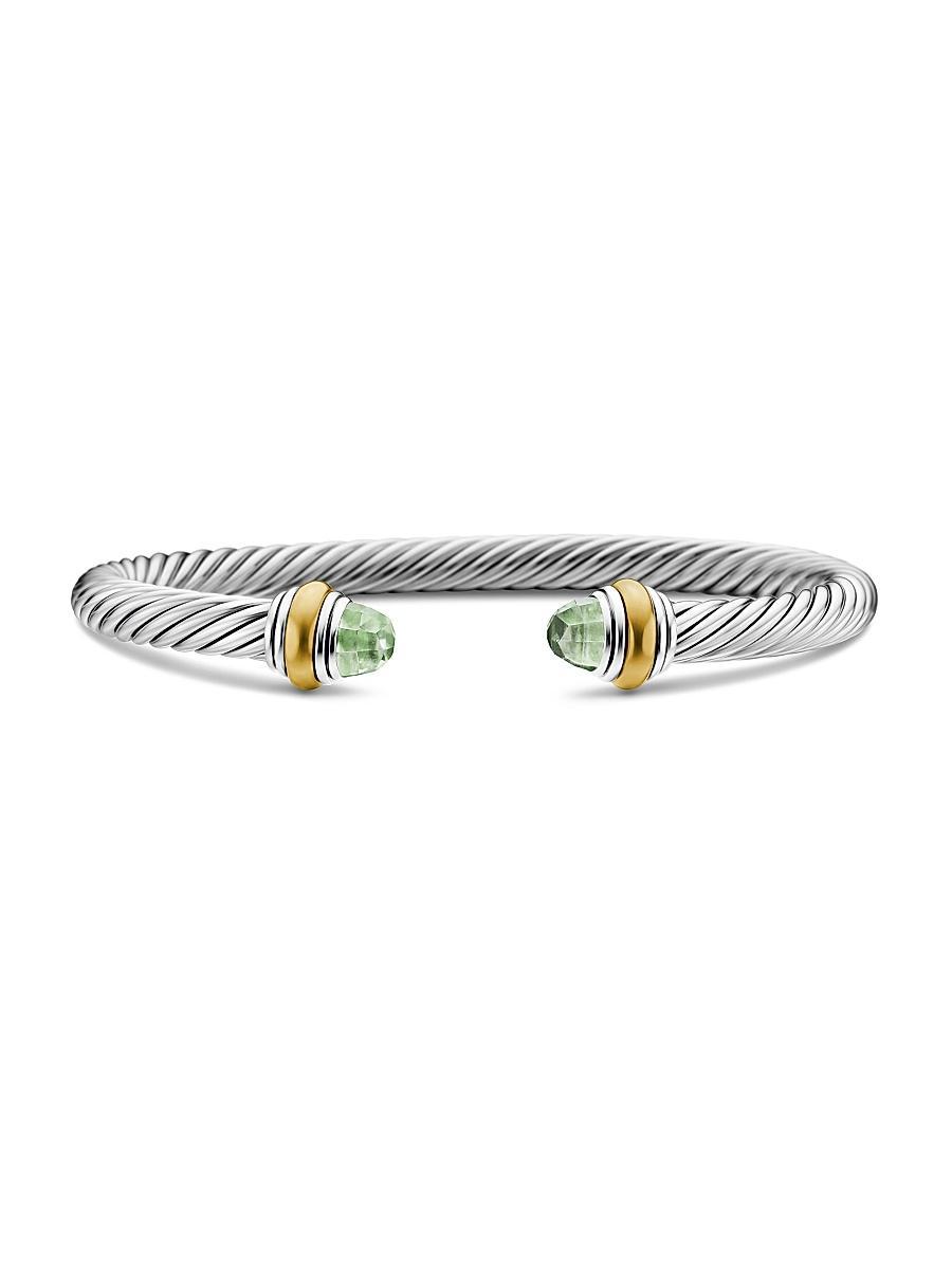 Womens Classic Cable Bracelet in Sterling Silver Product Image