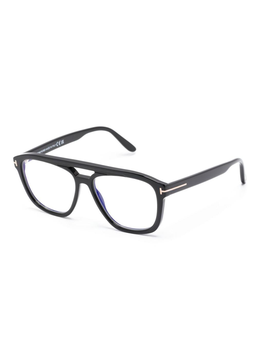 TOM FORD Brille Mit Pilotengestell In Schwarz Product Image