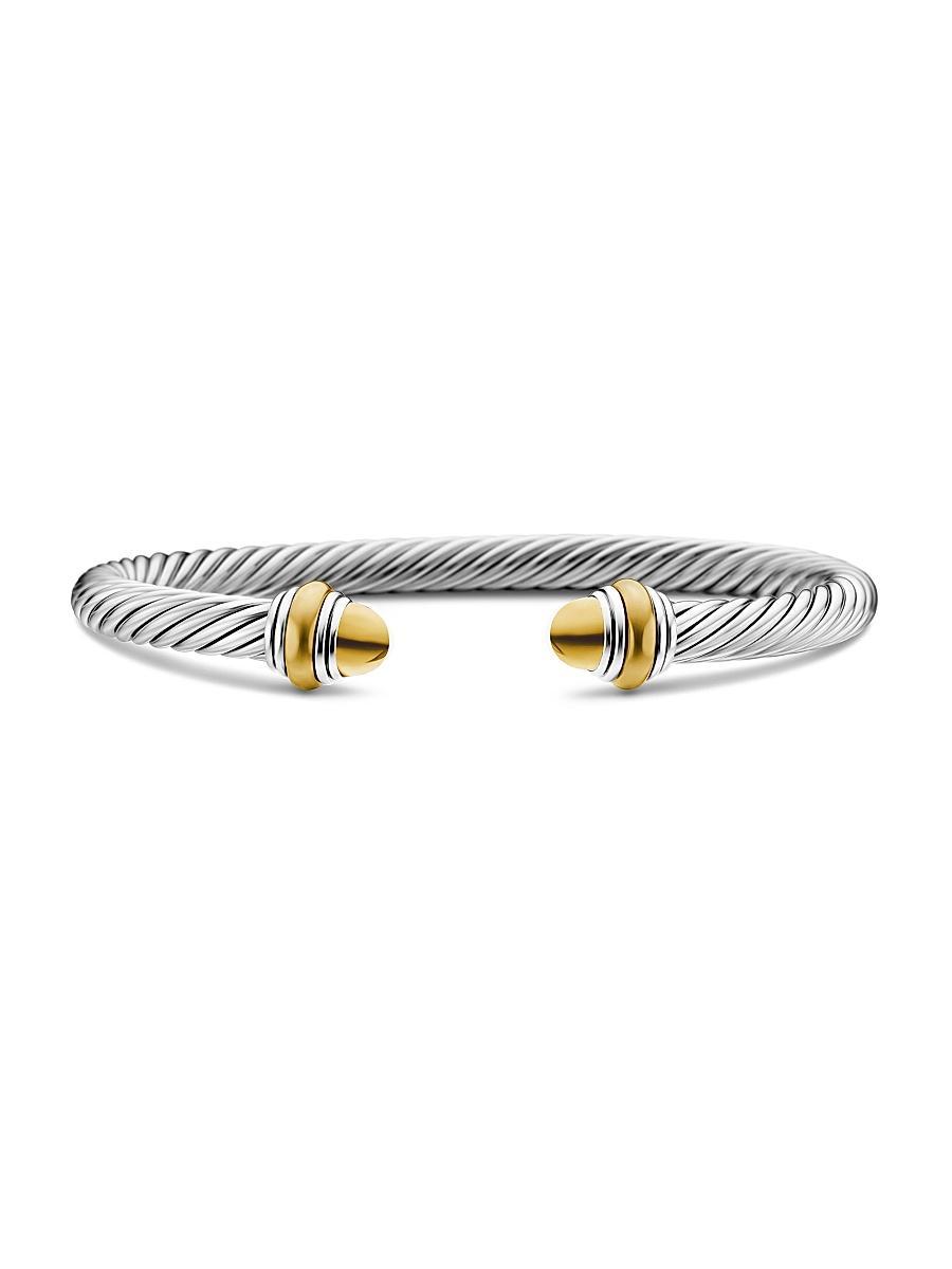 Womens Classic Cable Bracelet in Sterling Silver Product Image