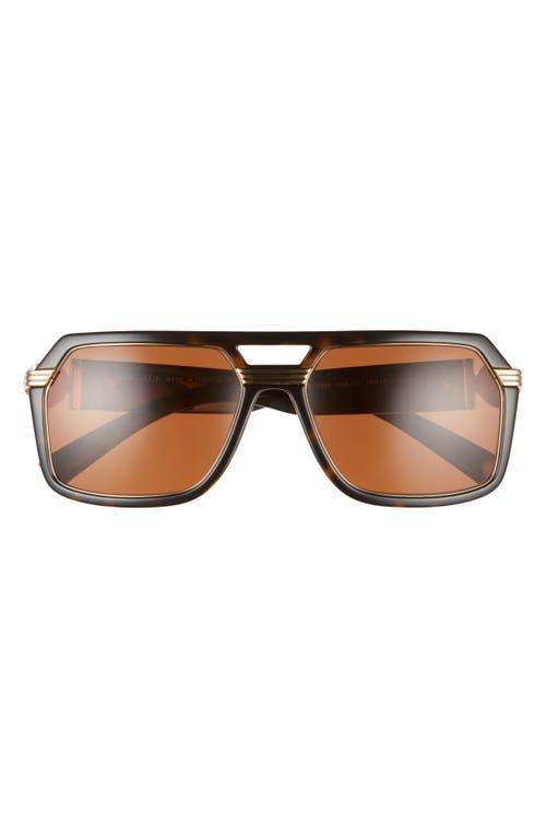 Prada Mens PR 22YS Tortoise 56mm Pilot Sunglasses Product Image