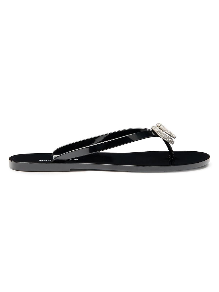 Womens Double Heart Flip-Flops Product Image