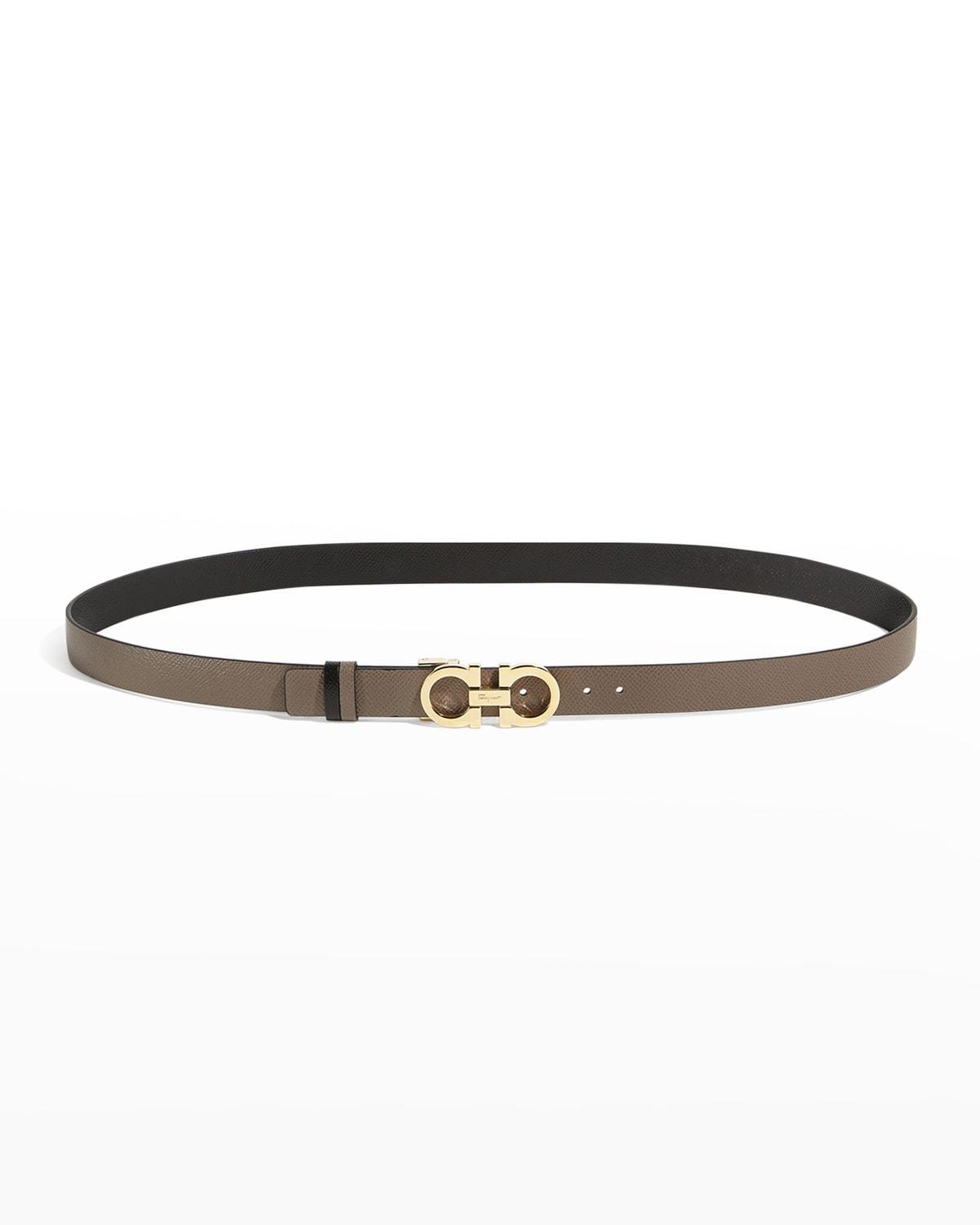 Gancini-Buckle Reversible Leather Belt Product Image