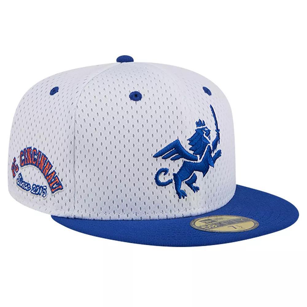Men's New Era Gray FC Cincinnati Throwback Mesh 59FIFTY Fitted Hat,  Product Image