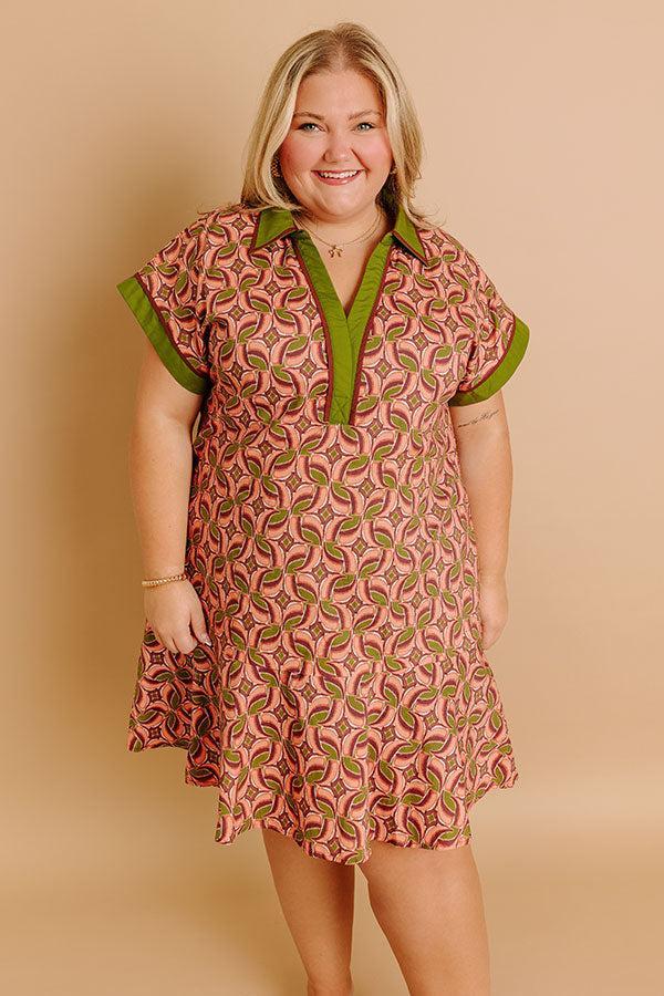 Cider Dreams Mini Dress in Olive Curves Product Image