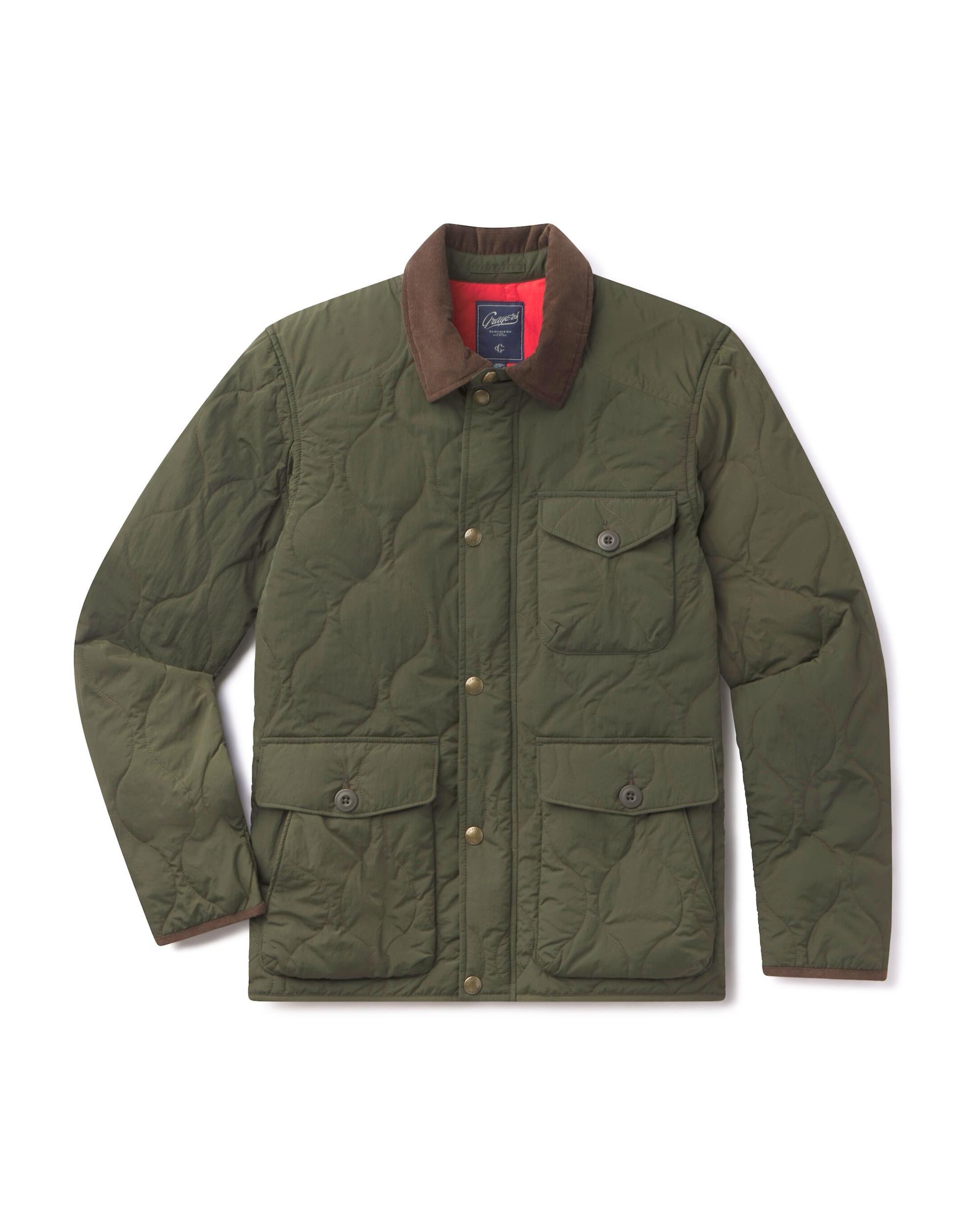 Andrew Lightweight Quilted Jacket - Olive Product Image