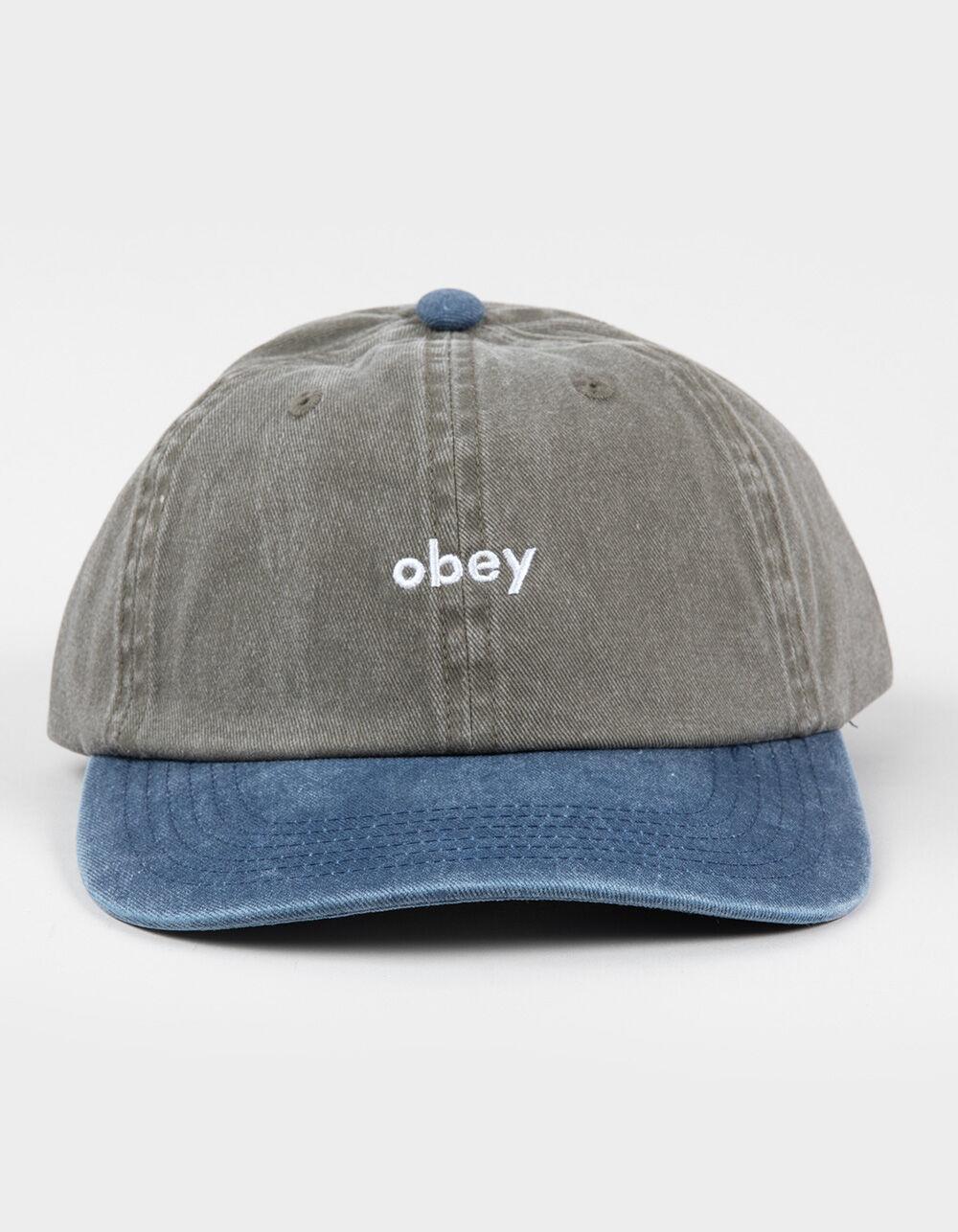 OBEY Pigment 2 Tone Lowercase Strapback Hat - GREEN COMBO Product Image