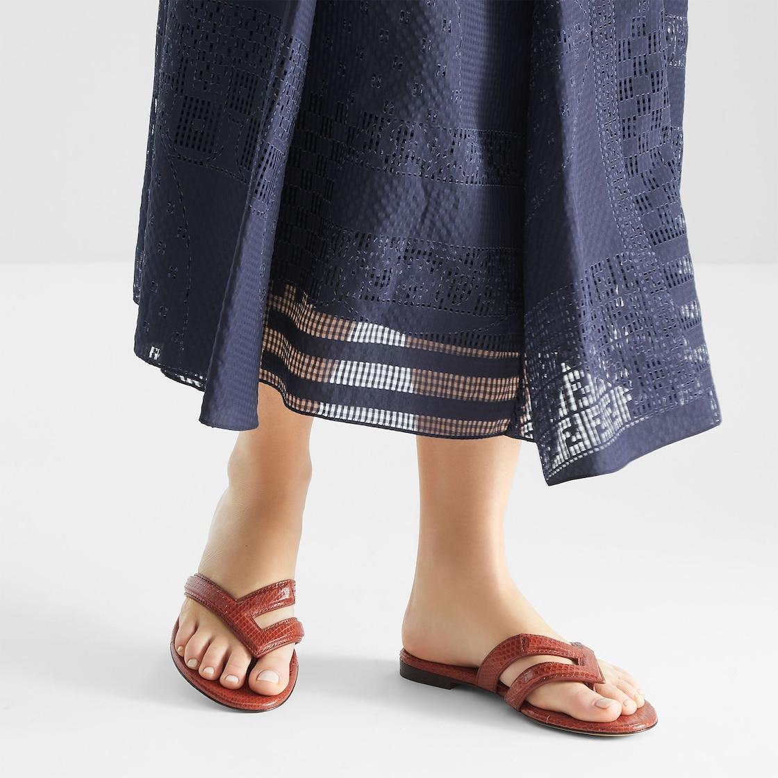 Fendi FlingBrown ayers flatform thong sandals Product Image