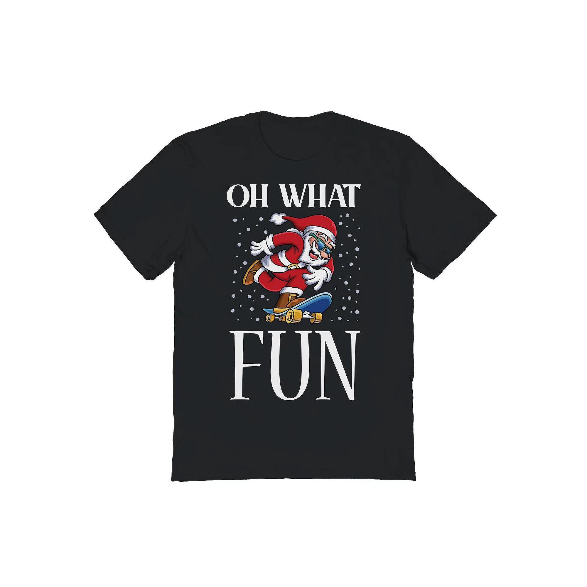 Men's Santa Oh What Fun Christmas Graphic Tee, Adult Unisex,  Product Image