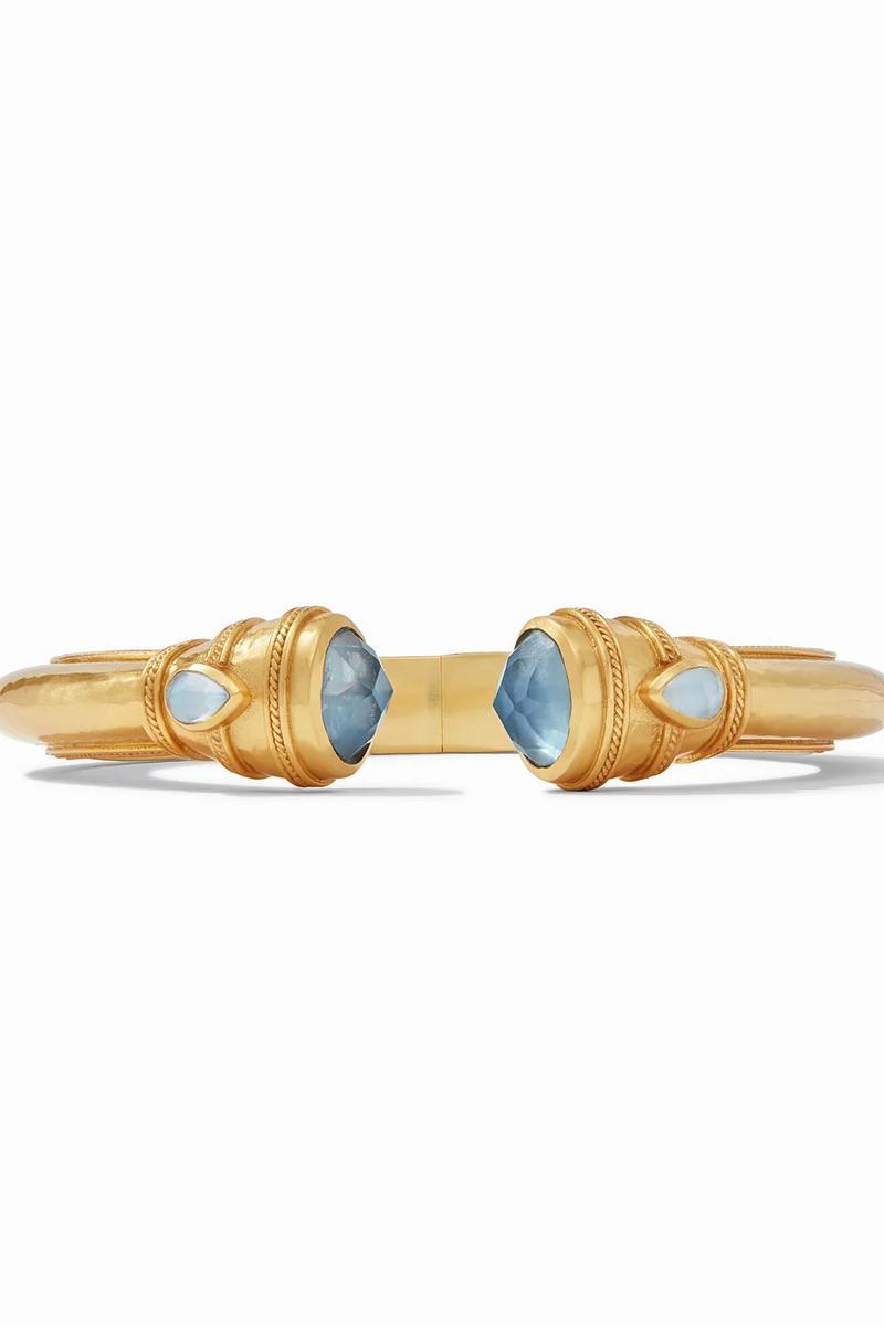 Cannes Demi Cuff Bracelet - Iridescent Chalcedony Blue Product Image