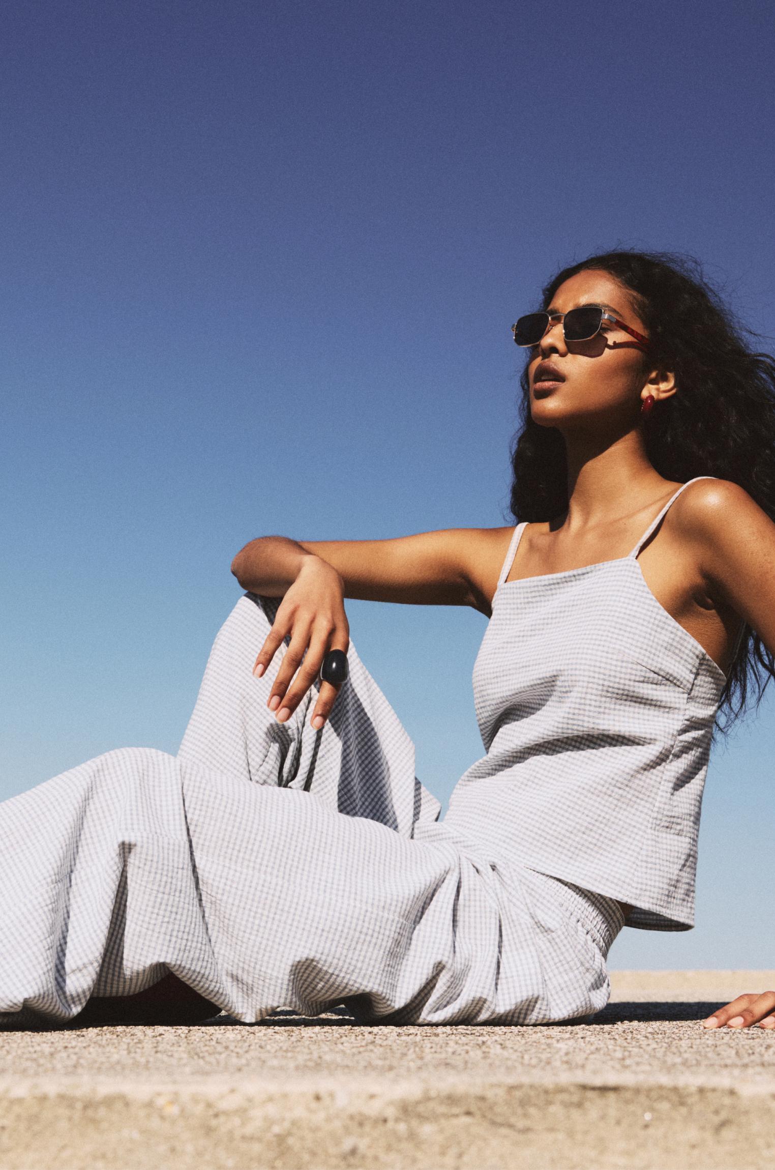 Gingham check pants Product Image