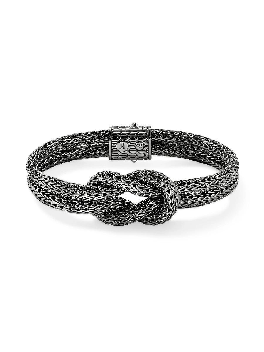 Mens Love Knot Sterling Silver Bracelet Product Image