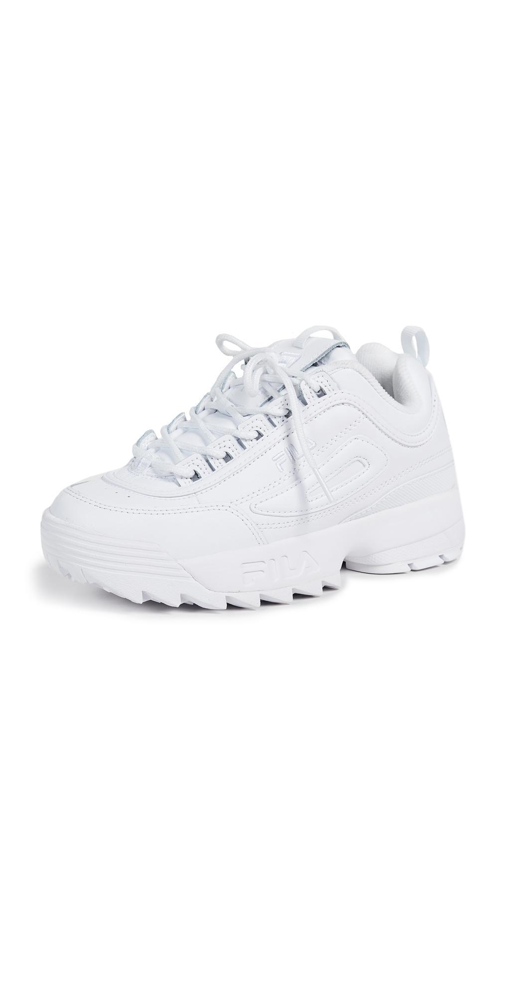 Fila Disruptor II Premium Sneakers White/White/White 9 Product Image