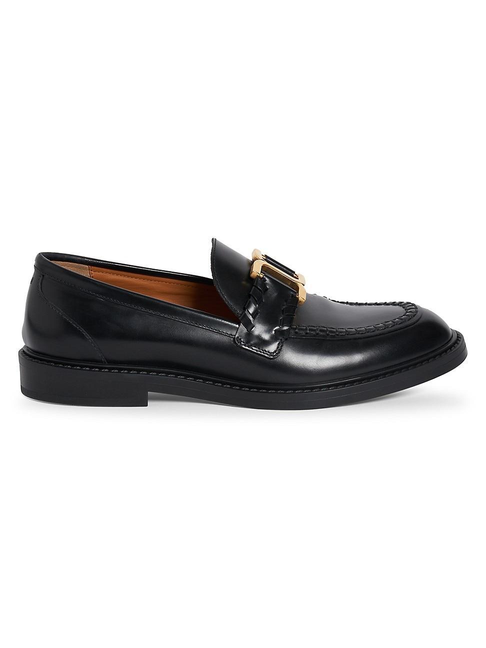 Marcie Leather Chain Loafers Product Image