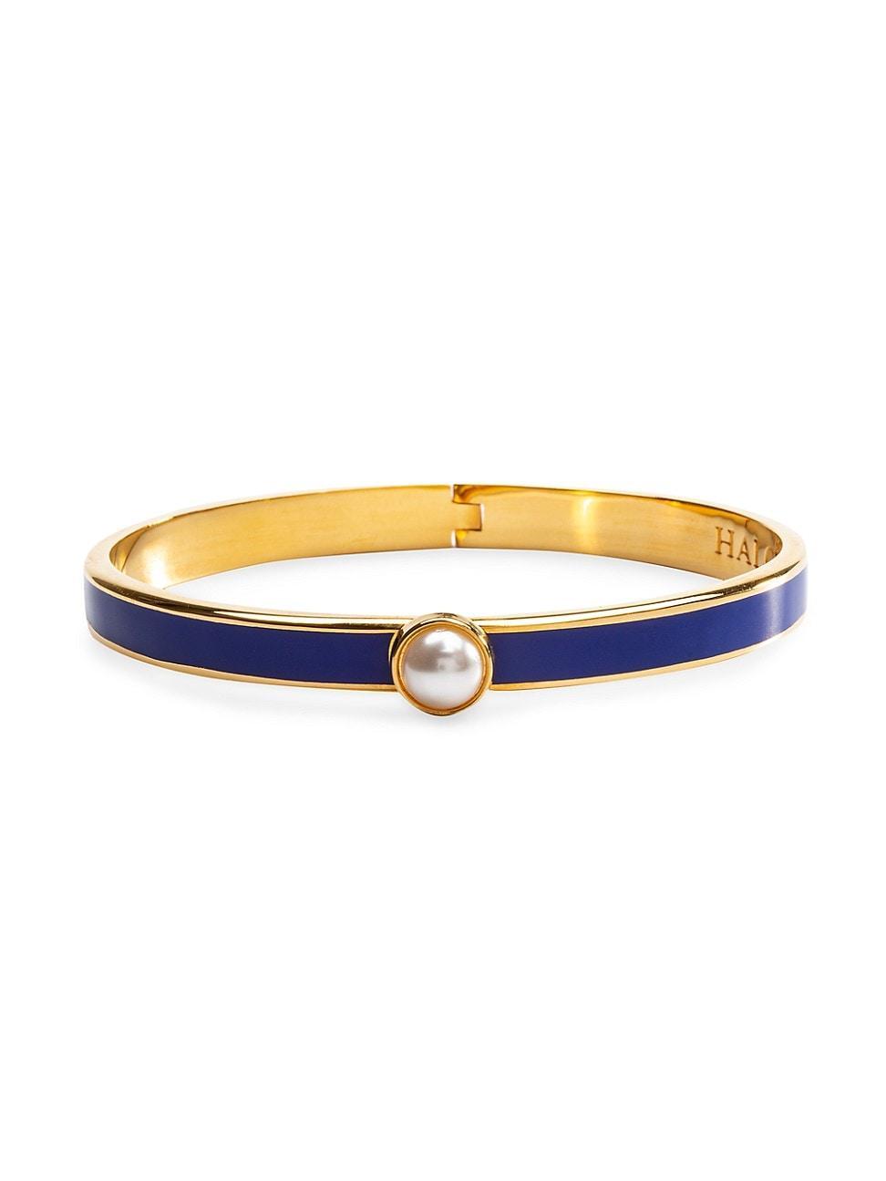 Cabochon Pearl Hinged Bangle Product Image