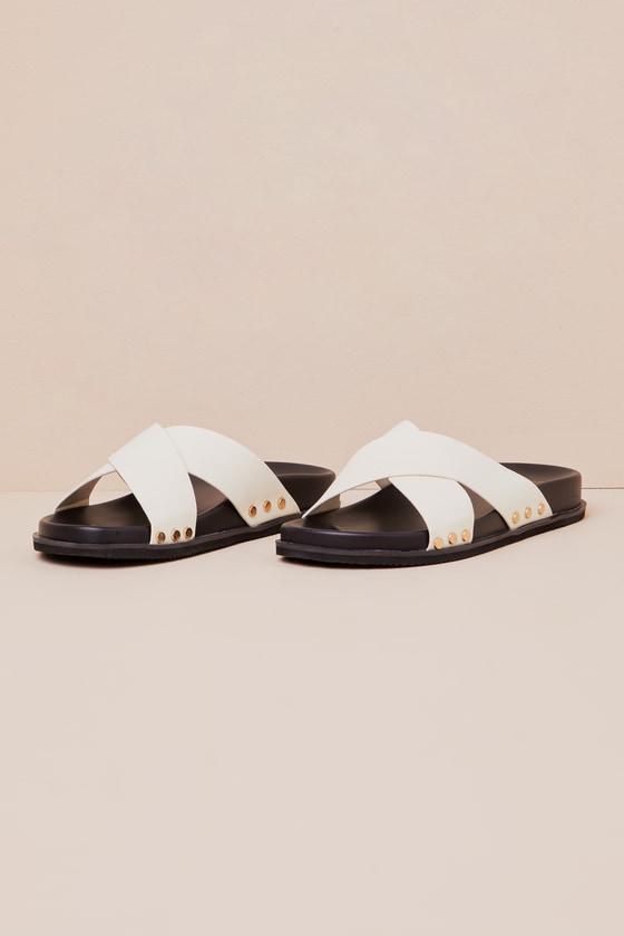 Sevyn Bone Studded Slide Sandals Product Image
