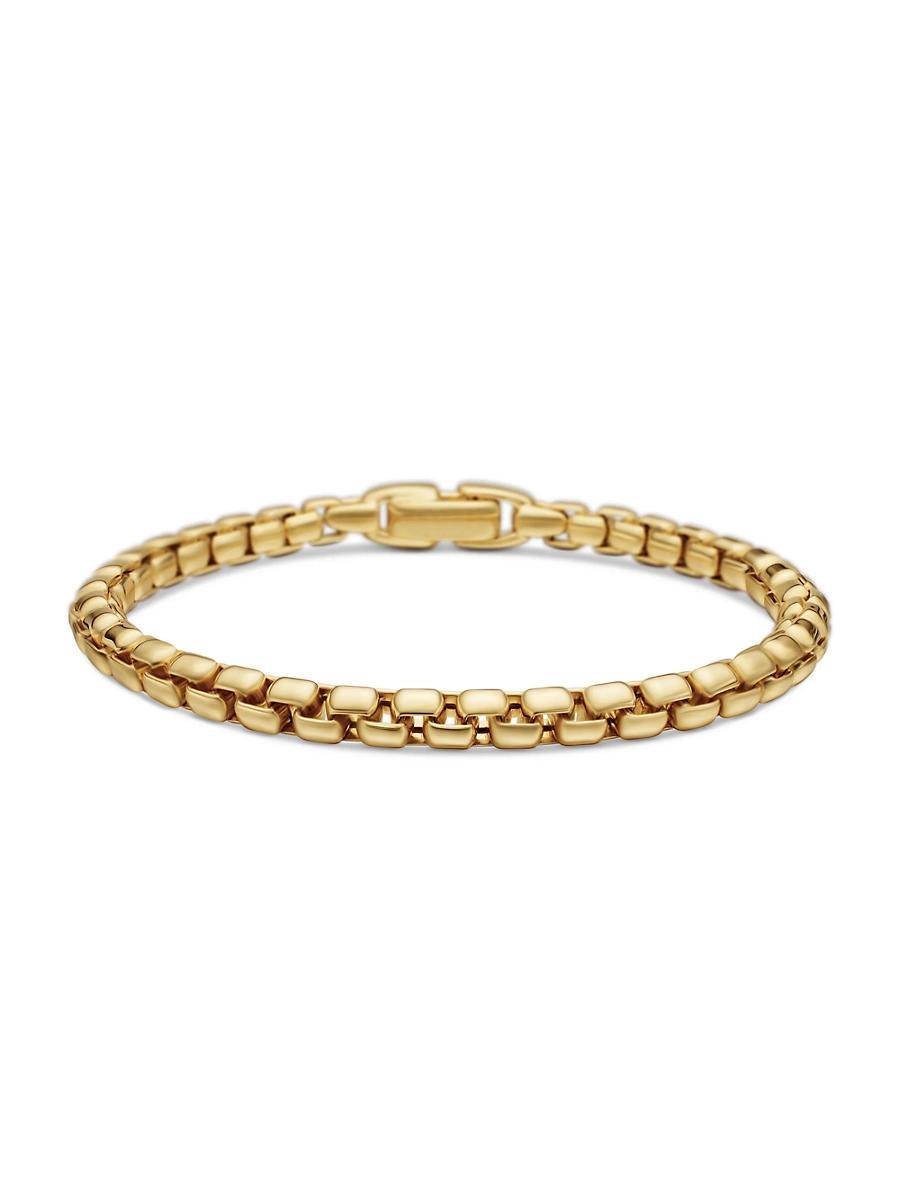 Mens Box Chain Bracelet in 18k Gold, 5mm Product Image