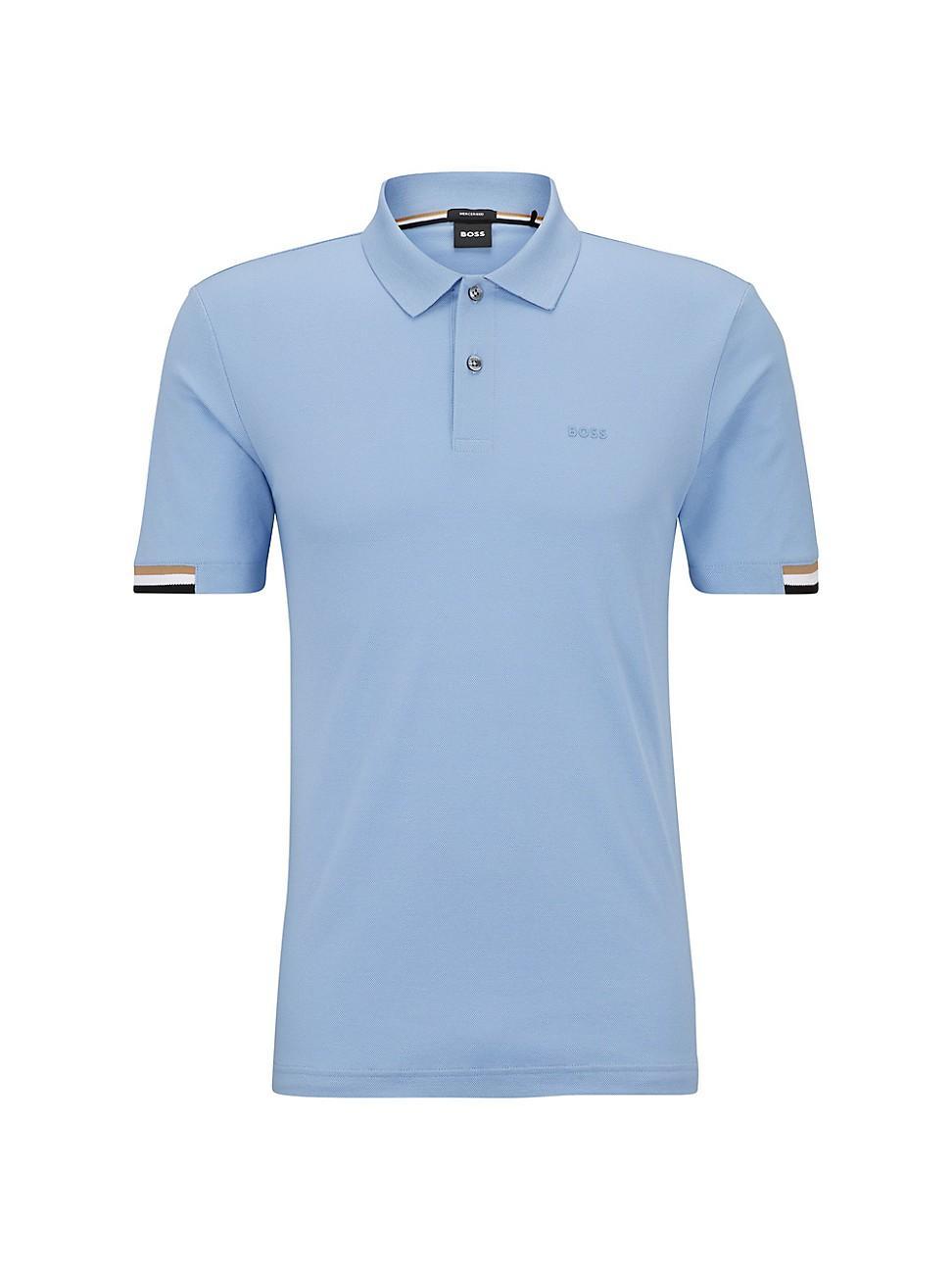 Mens Regular-Fit Polo Shirt with Rubberized Logo Product Image