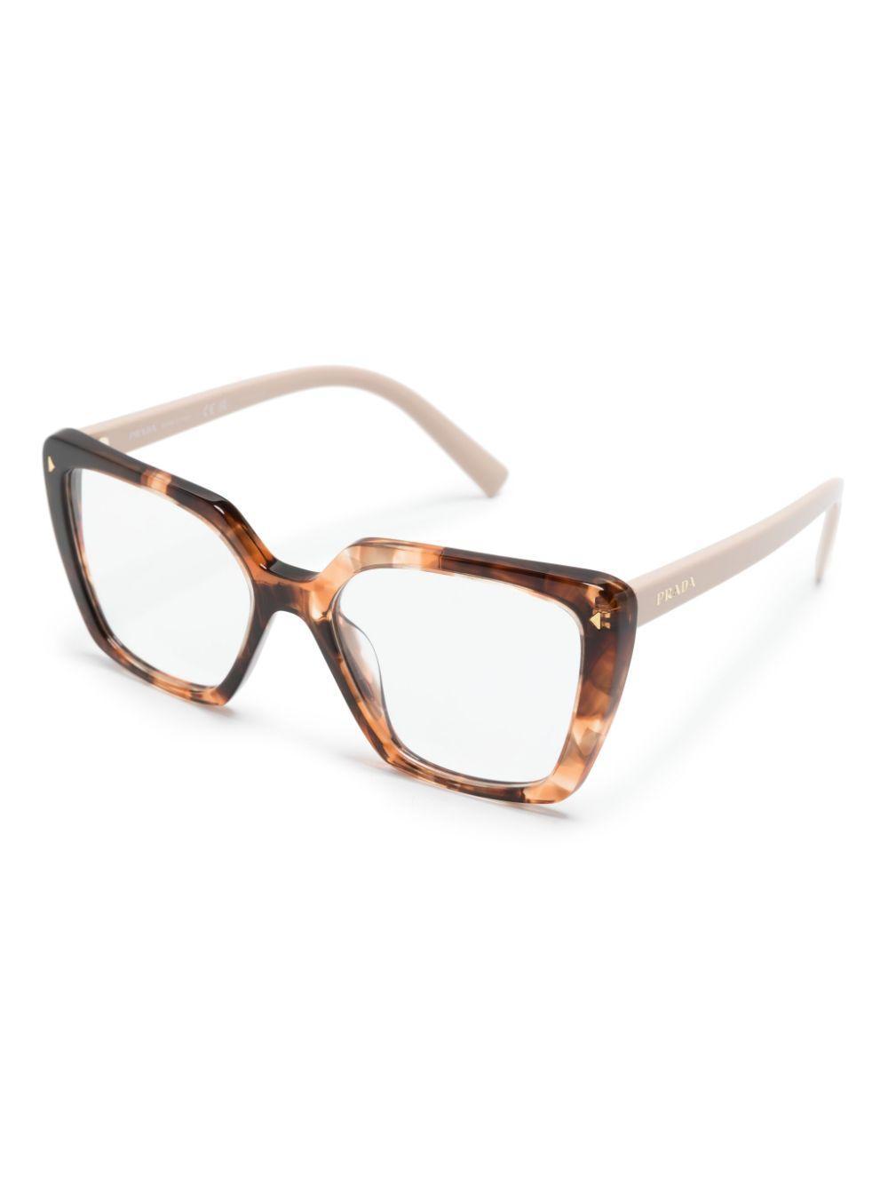 PRADA Square-frame Glasses In Rosa Product Image