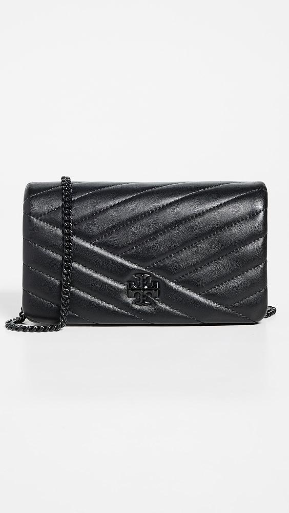 Tory Burch Kira Chevron Powder Coated Chain Wallet | Shopbop Product Image