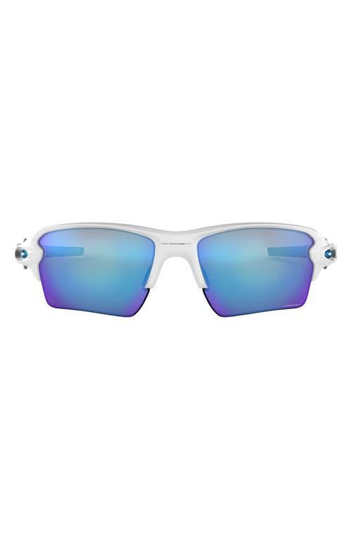 Oakley Mens OO9188 Flak 2.0 XL 59mm Rectangle Sunglasses - Polished White/Prizm Sapphire Product Image