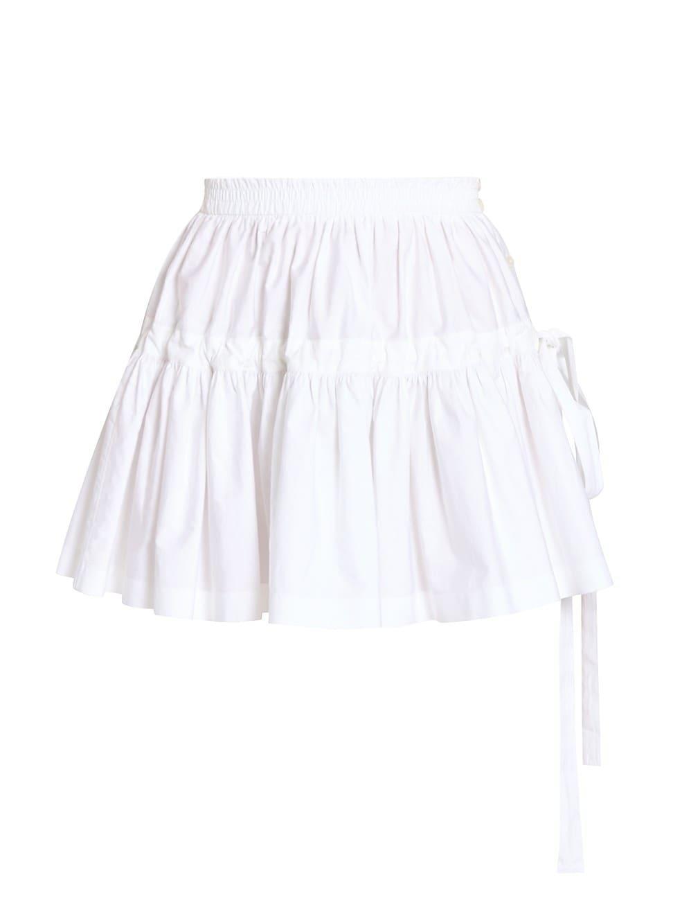 Womens Deesse Tiered Cotton Miniskirt Product Image