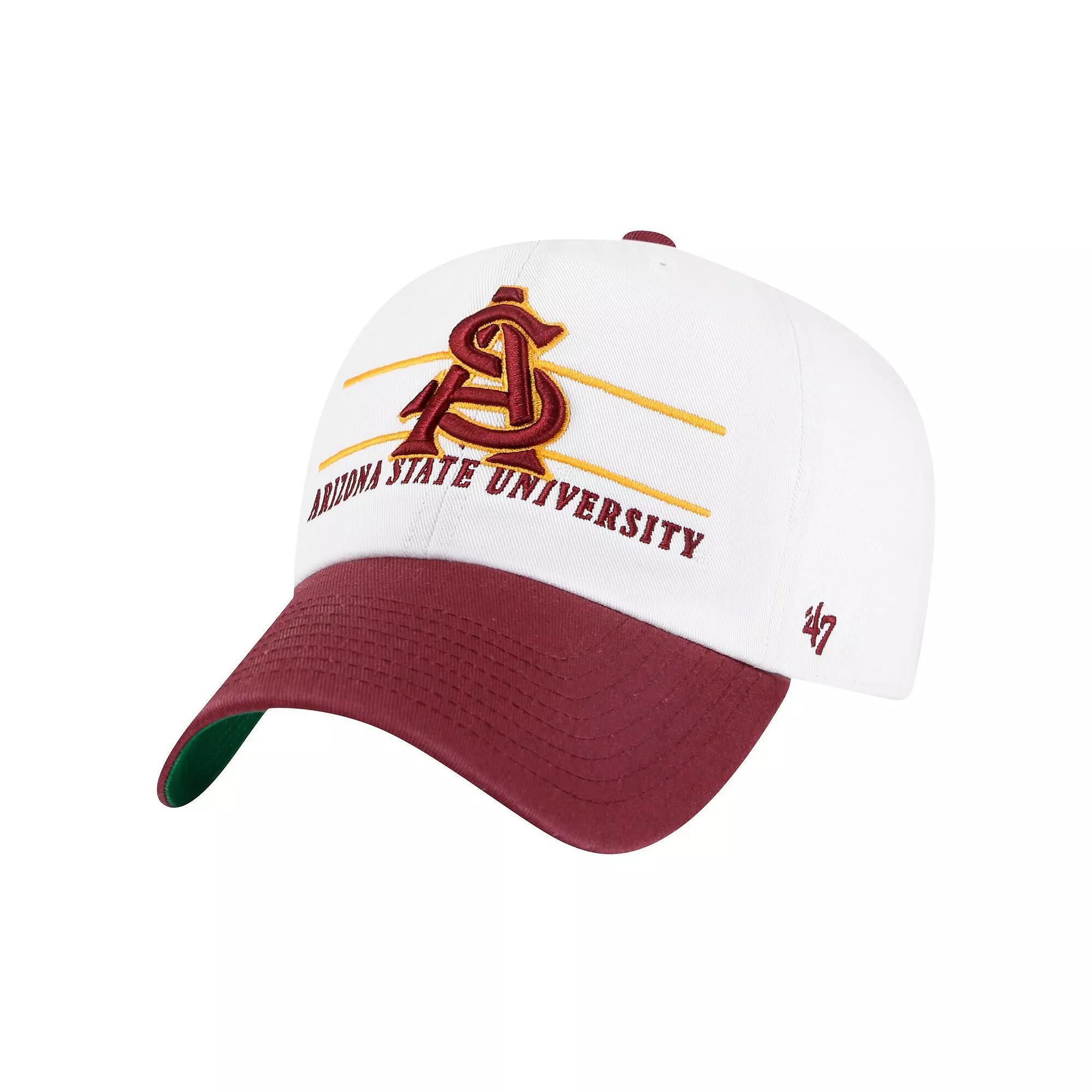 Men's '47 White Arizona State Sun Devils Gridiron Clean Up Adjustable Hat Product Image