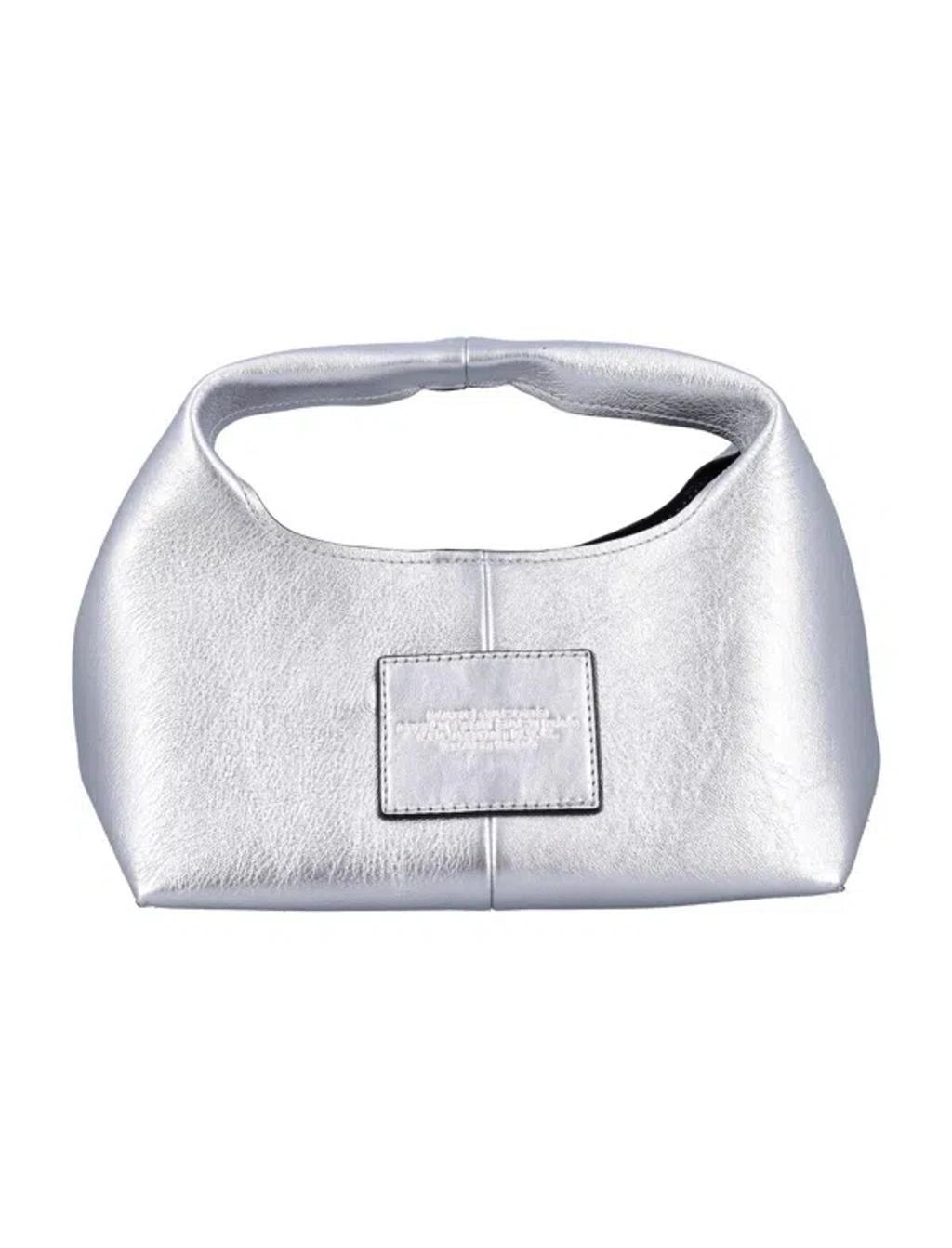 The Mini Sack Bag In Silver Product Image