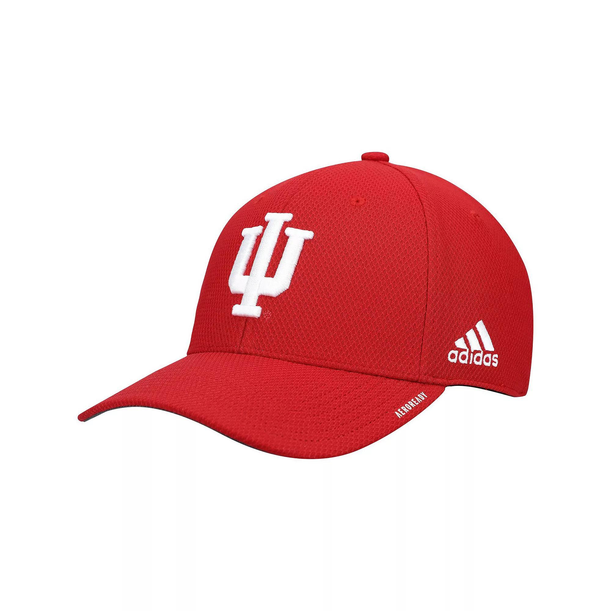 Men's adidas Crimson Indiana Hoosiers 2021 Sideline Coaches AEROREADY Flex Hat, Size: Small/Medium, Red Product Image