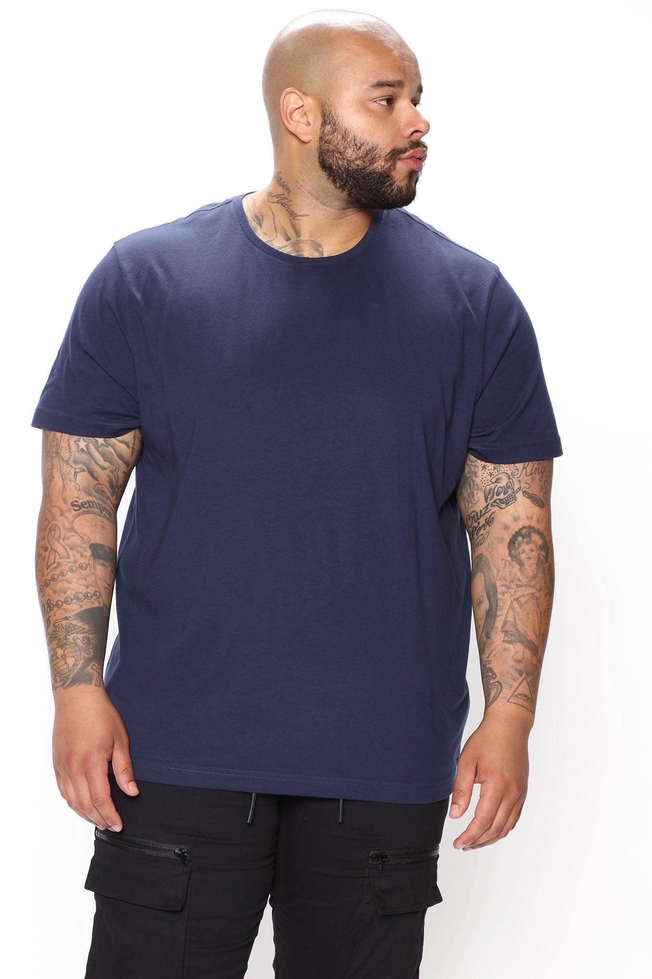 Essential Short Sleeve Crew Tee - Navy Product Image