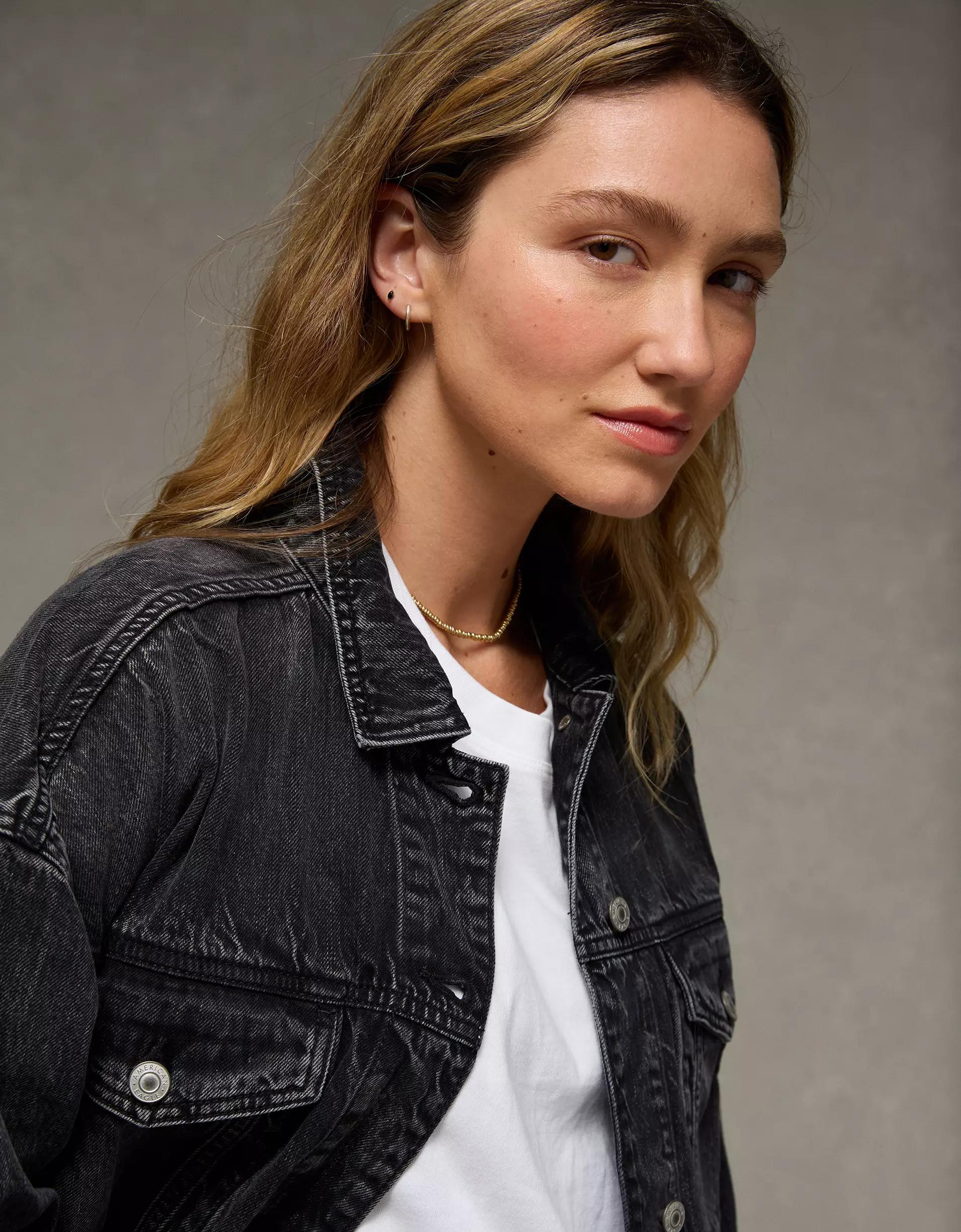 AE Oversized Boyfriend Denim Jacket Product Image