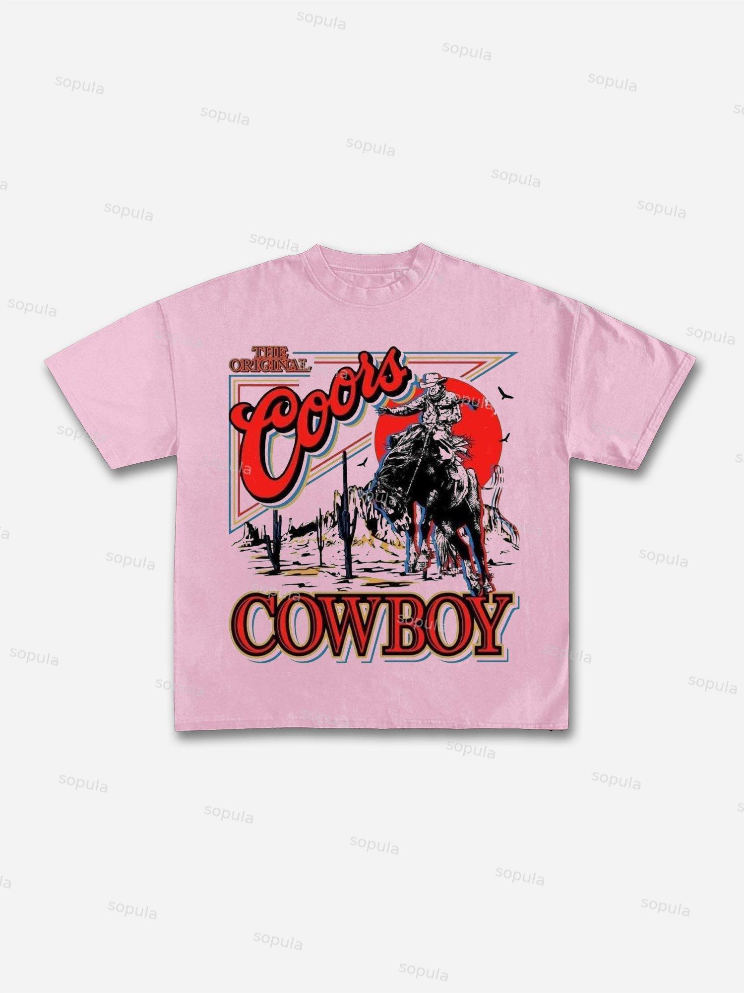 Coors Cowboy Rodeo Vintage Graphic Cotton T-shirt Product Image